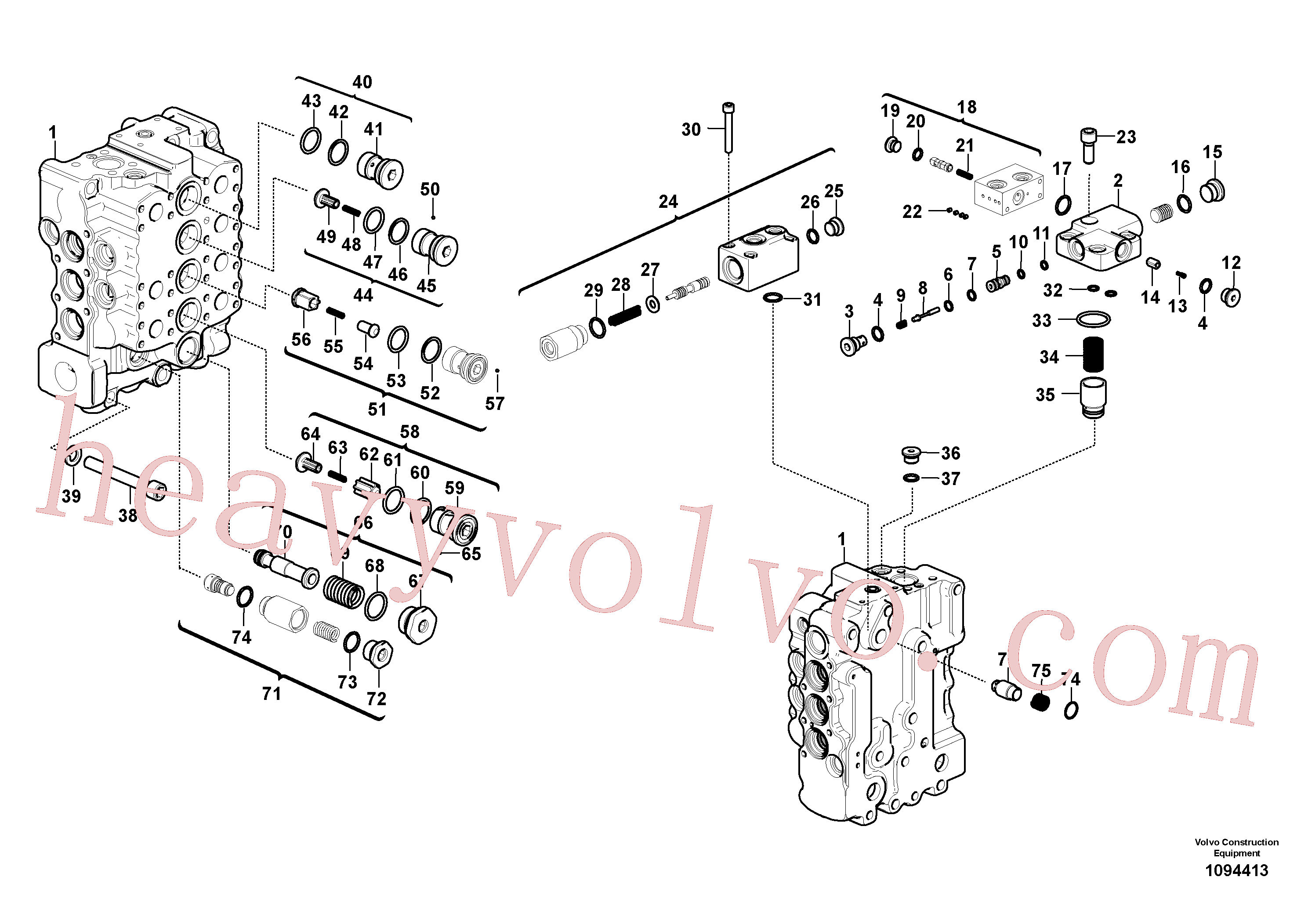 Volvo excavator part SA7270-11141 Valve for sale