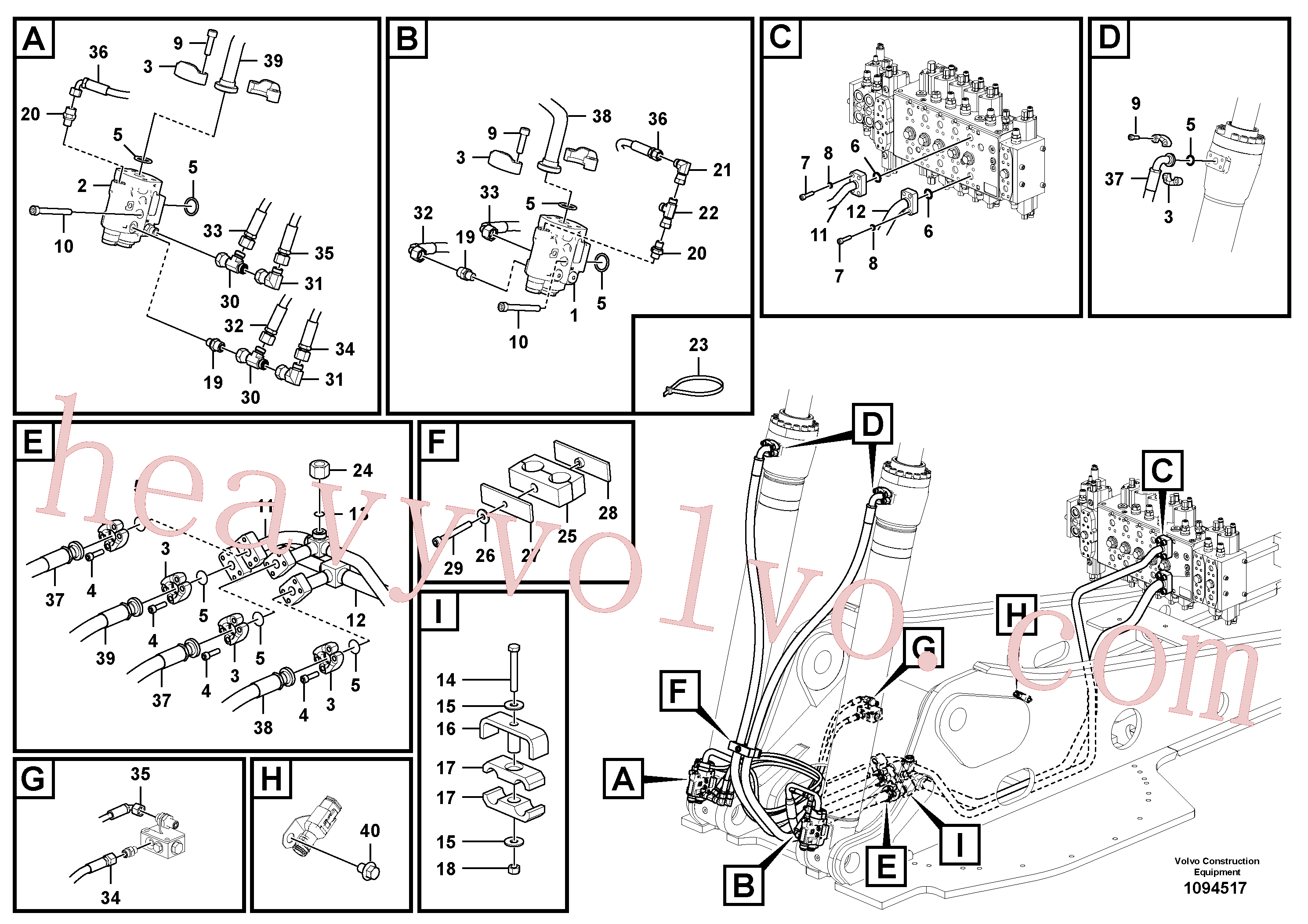 VOE60113258 Flange screw for Volvo Excavator spare