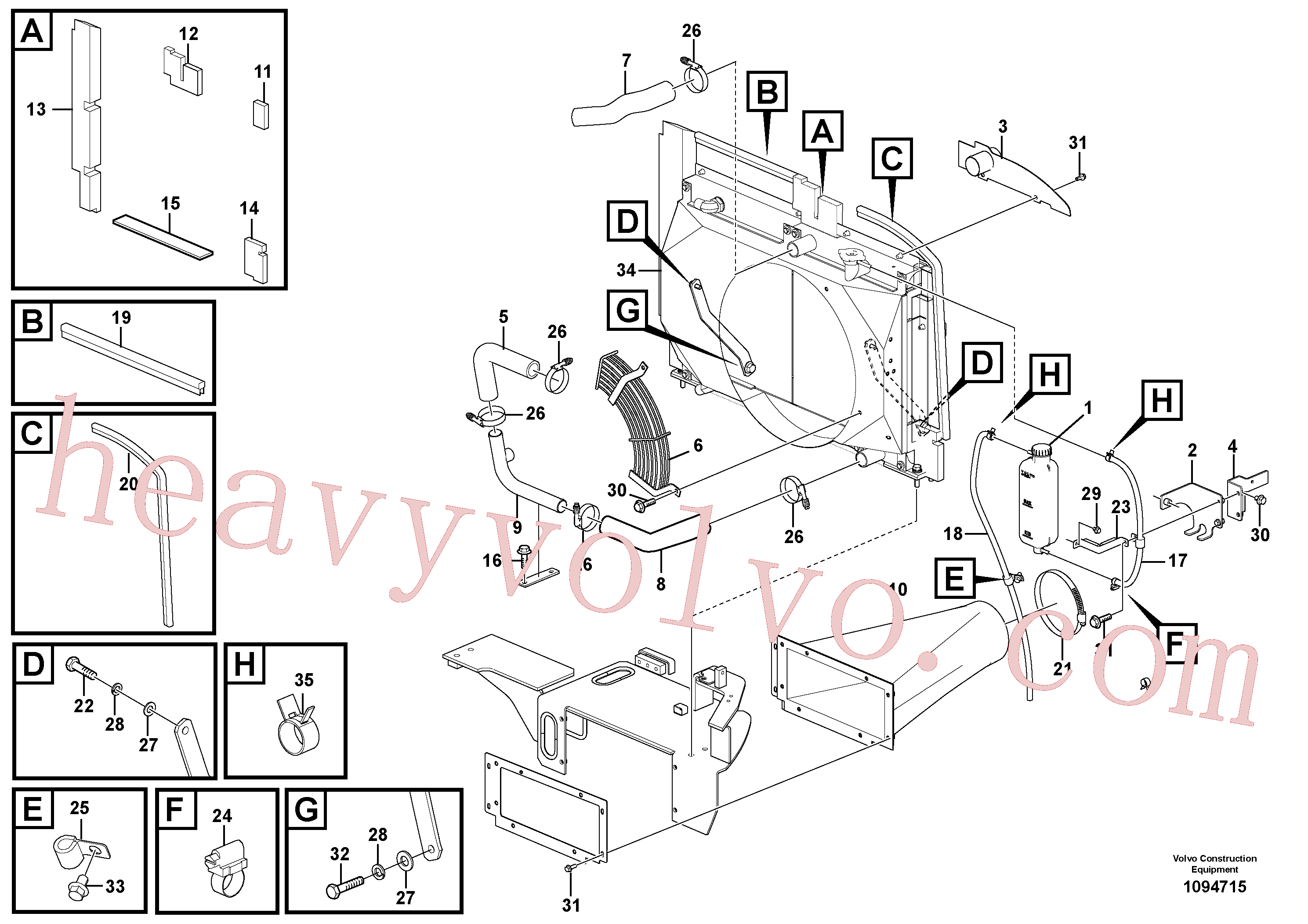 Volvo VOE14883765 Hose clamp aftermarket part for sale