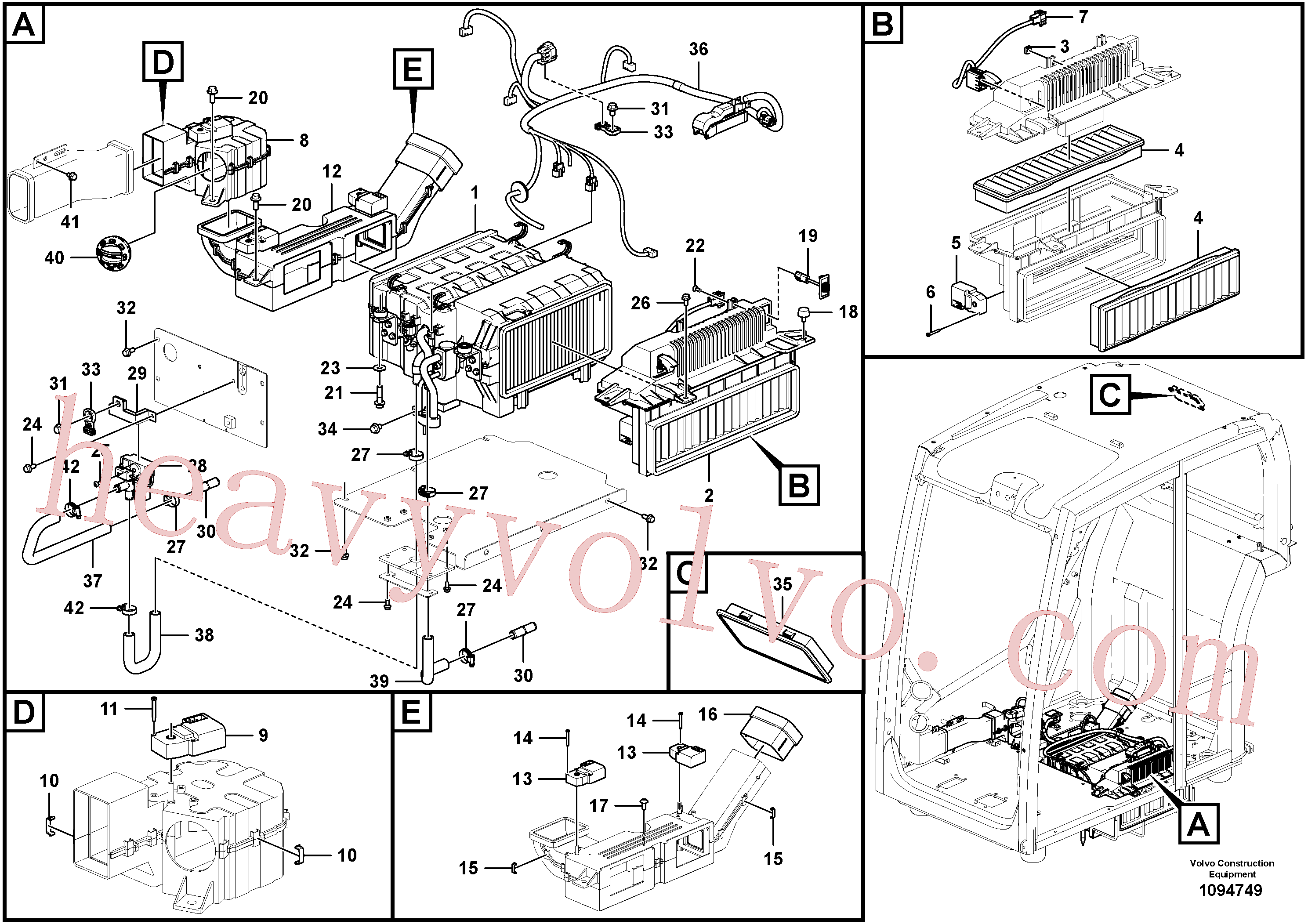 VOE60113258 Flange screw for Volvo Excavator spare