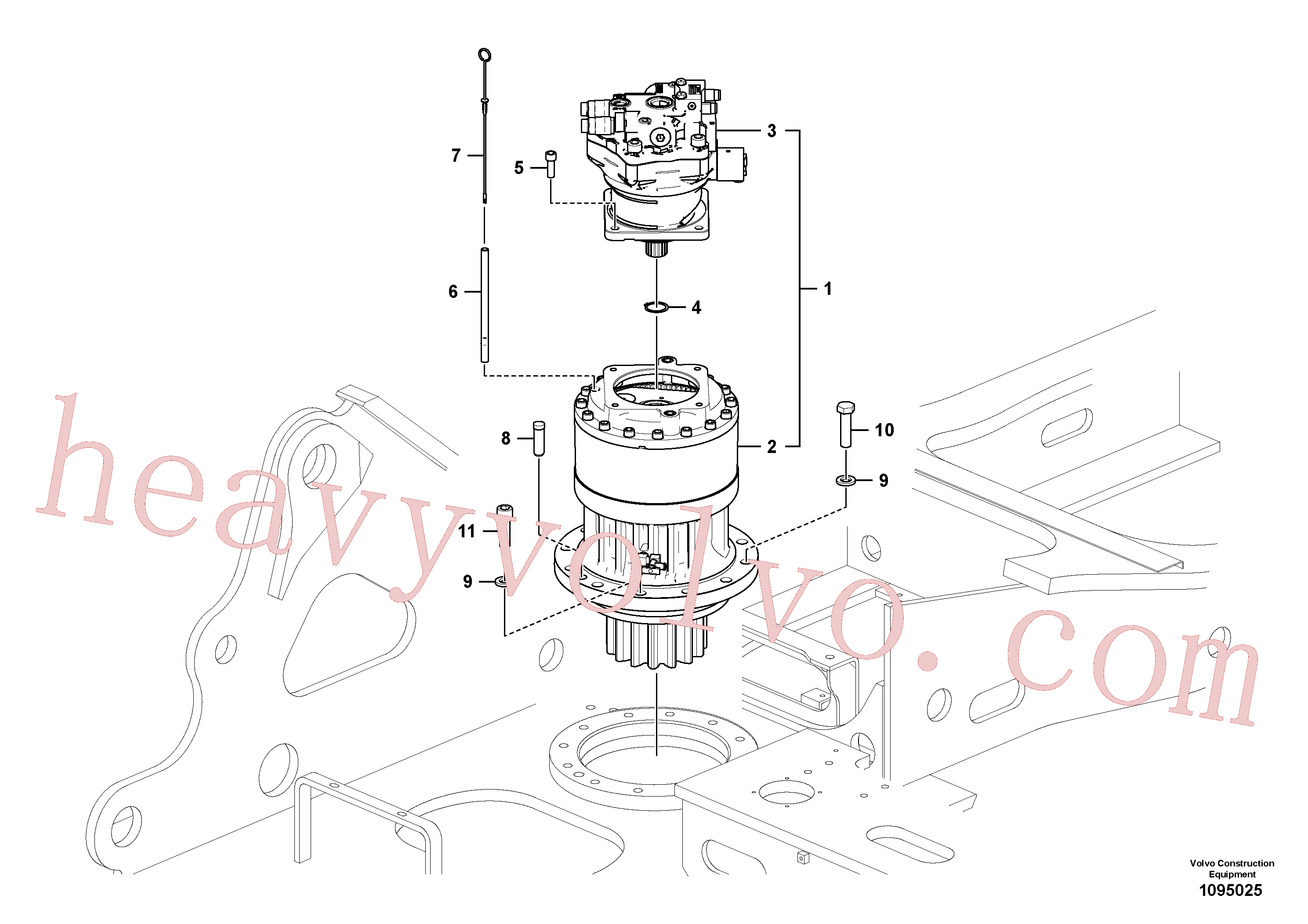 Volvo excavator part VOE14653149 Swing motor for sale