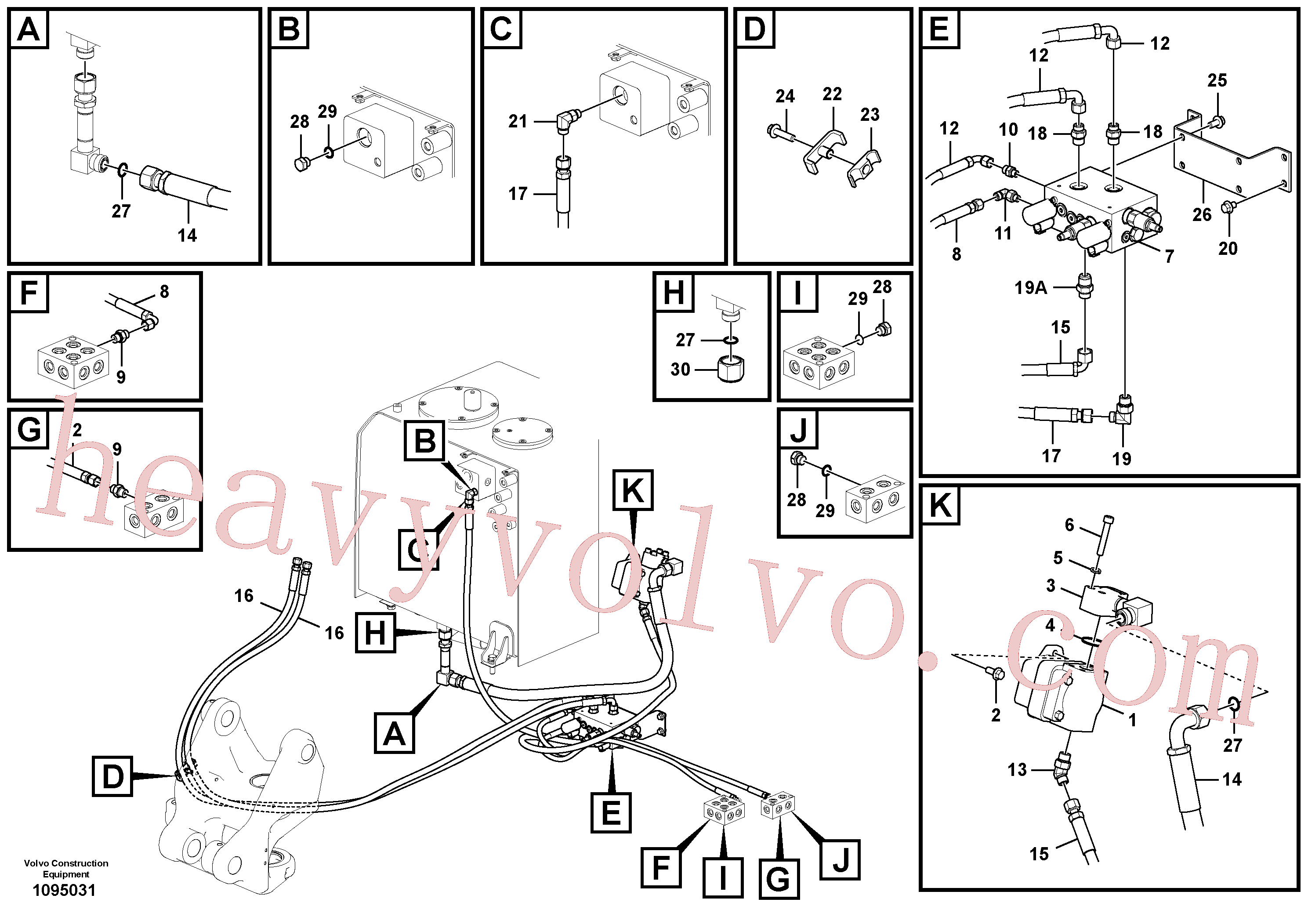 China Made VOE14519723 Clamp parts for Volvo Excavator