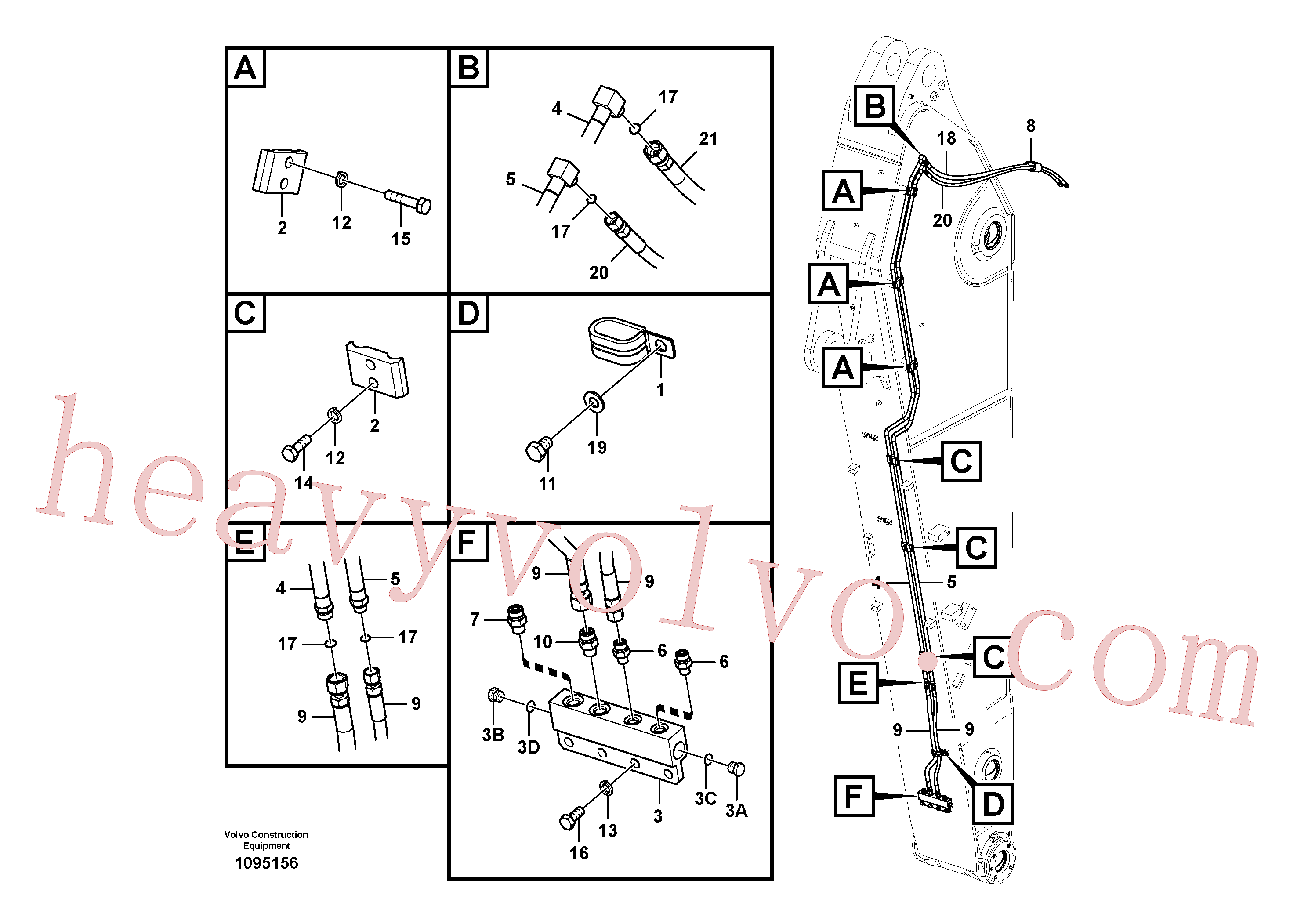 Volvo excavator part VOE14883853 Plug for sale