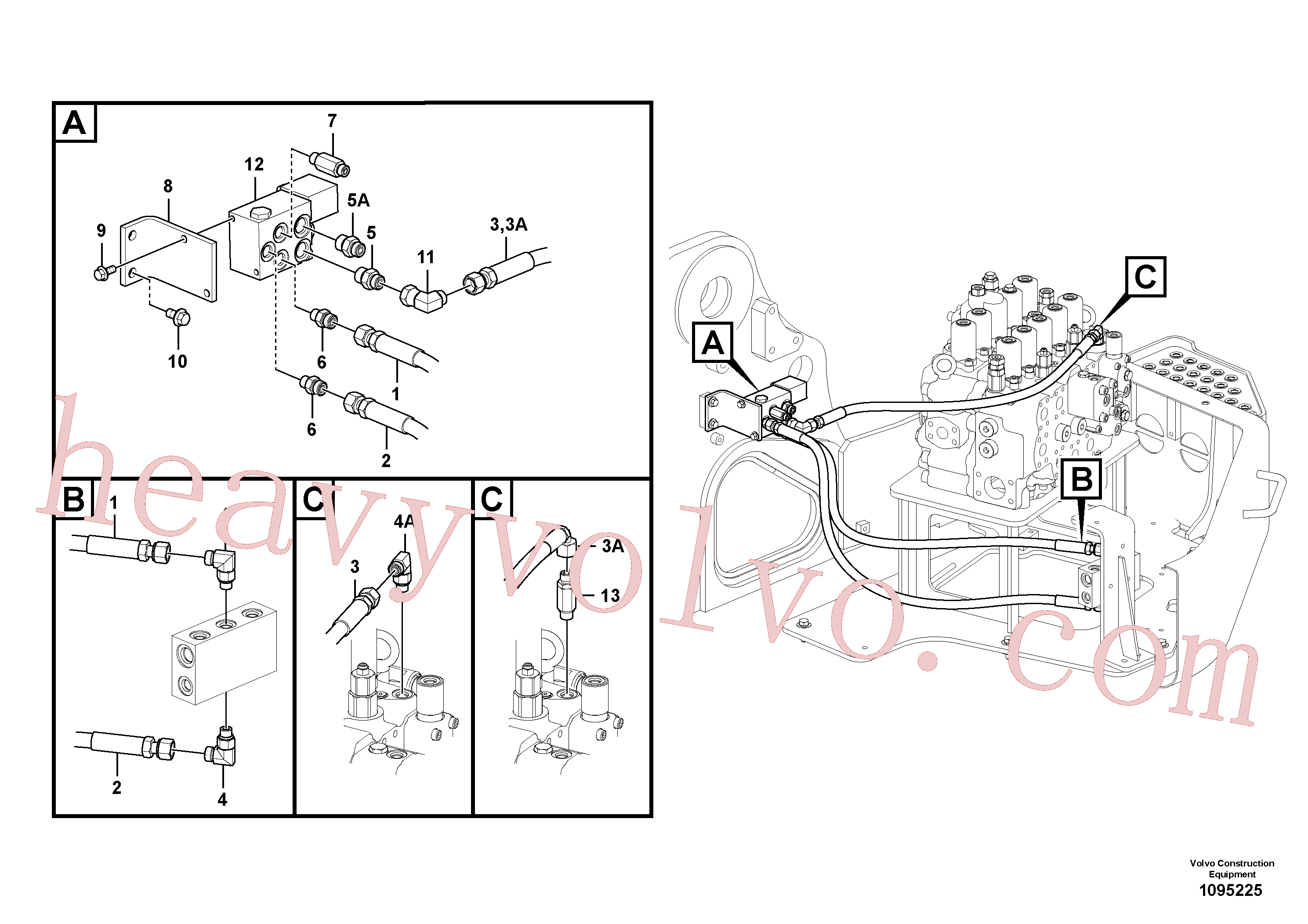 VOE14555859 Bracket for Volvo Excavator spare