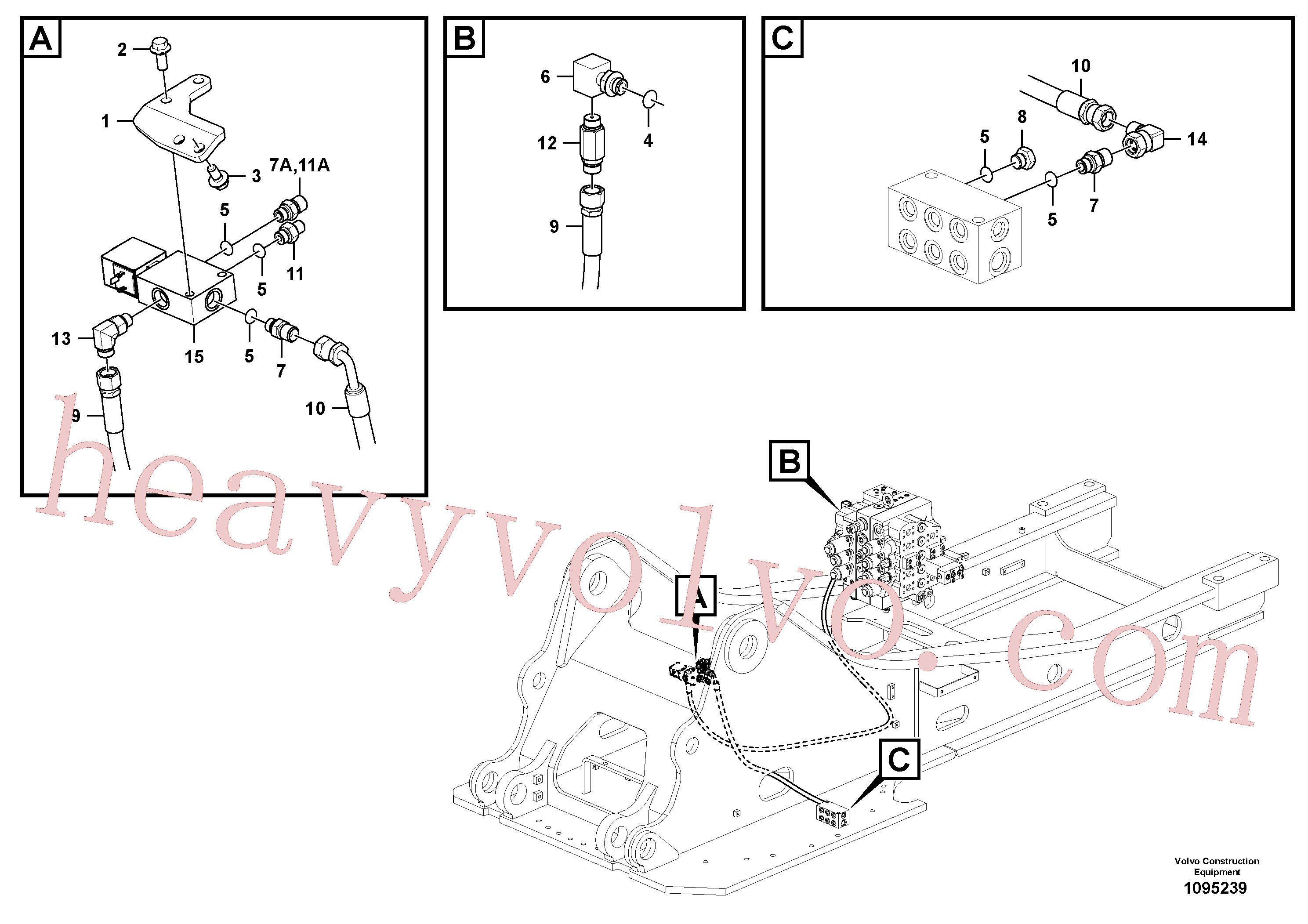 VOE14555647 Valve for Volvo Excavator Parts