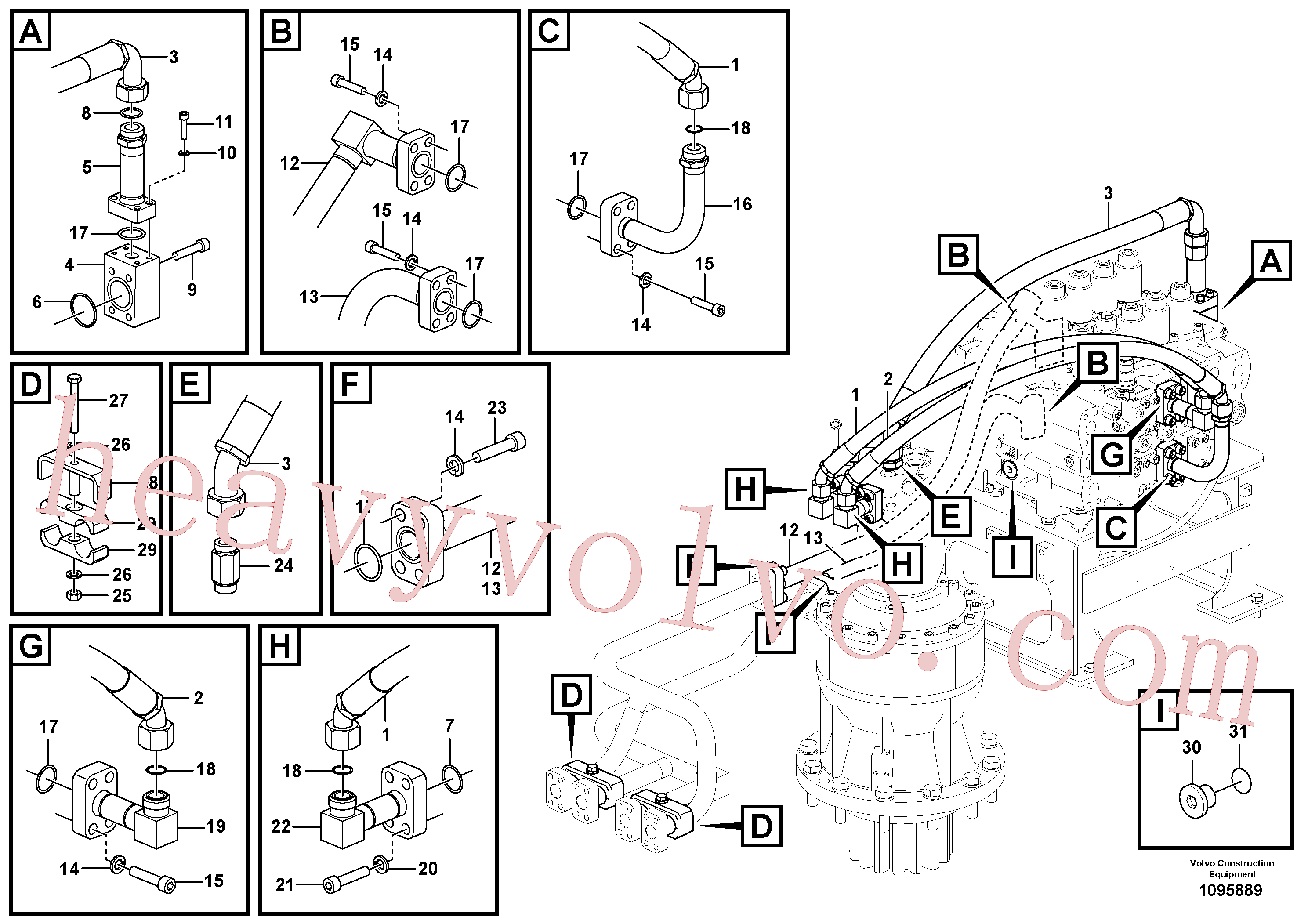 Volvo excavator part VOE14717632 Clamp for sale