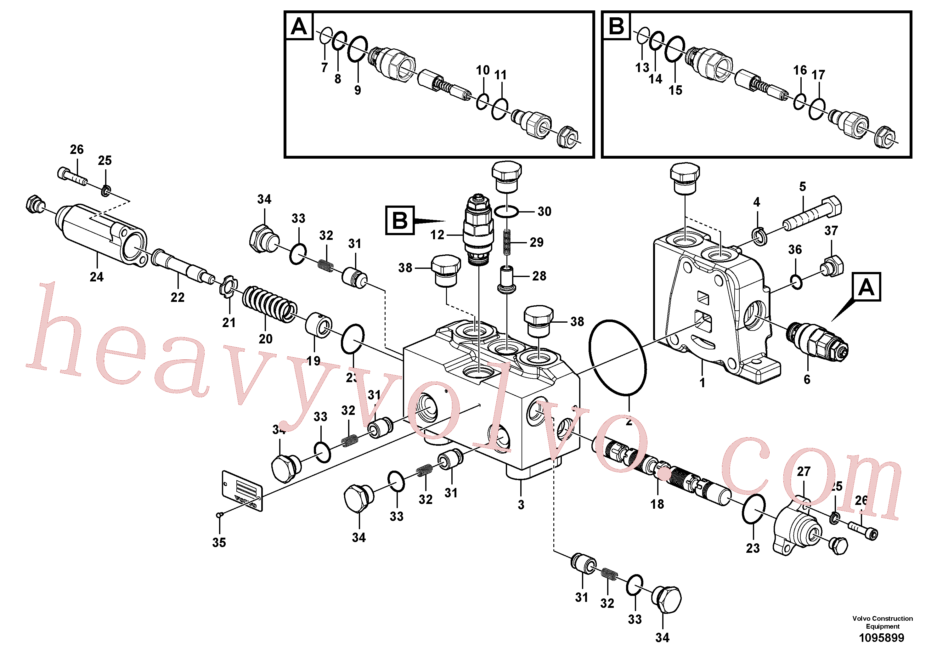 VOE14617938 Relief valve for Volvo Excavator Parts