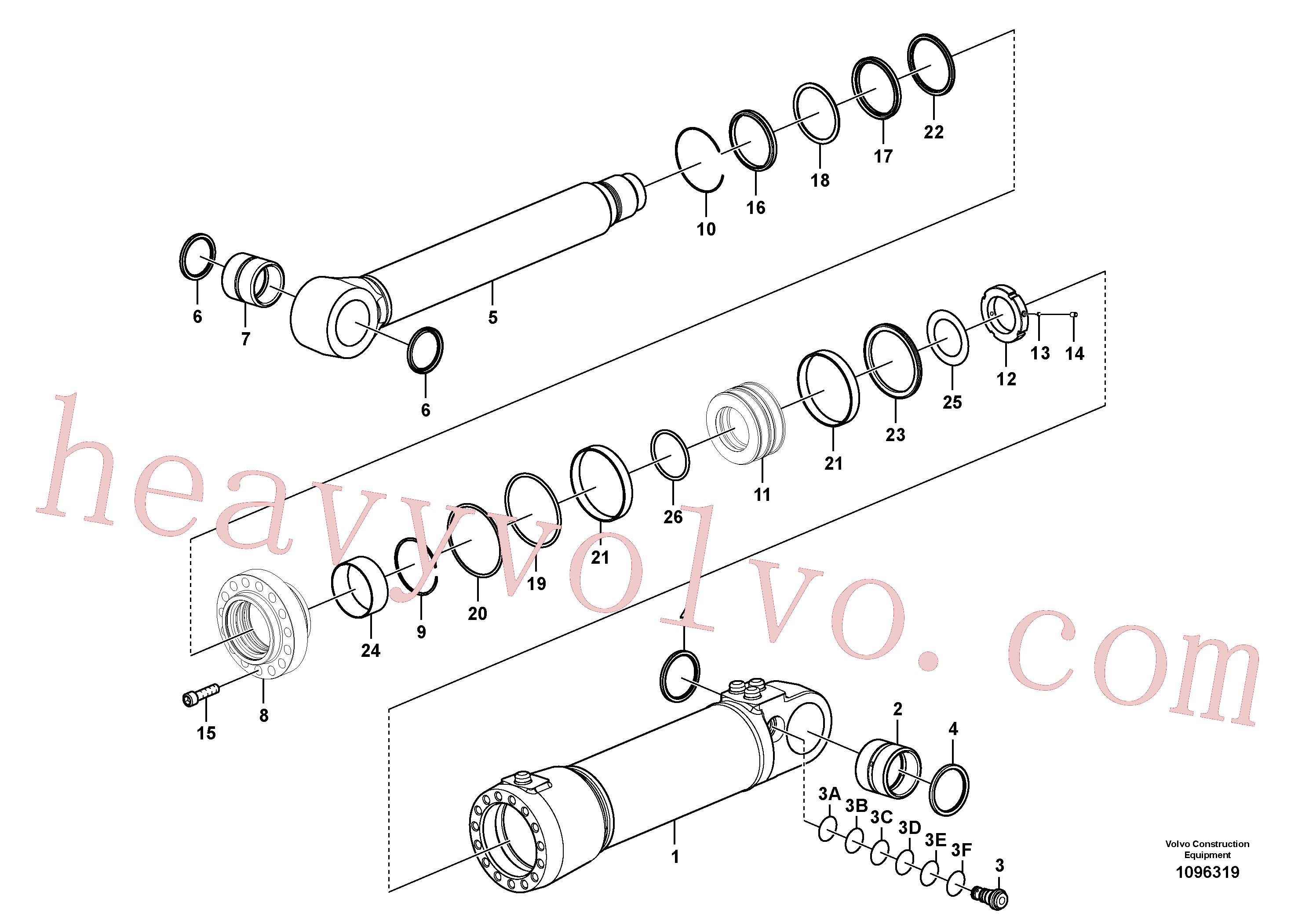 China Made VOE14884915 Retaining ring parts for Volvo Excavator