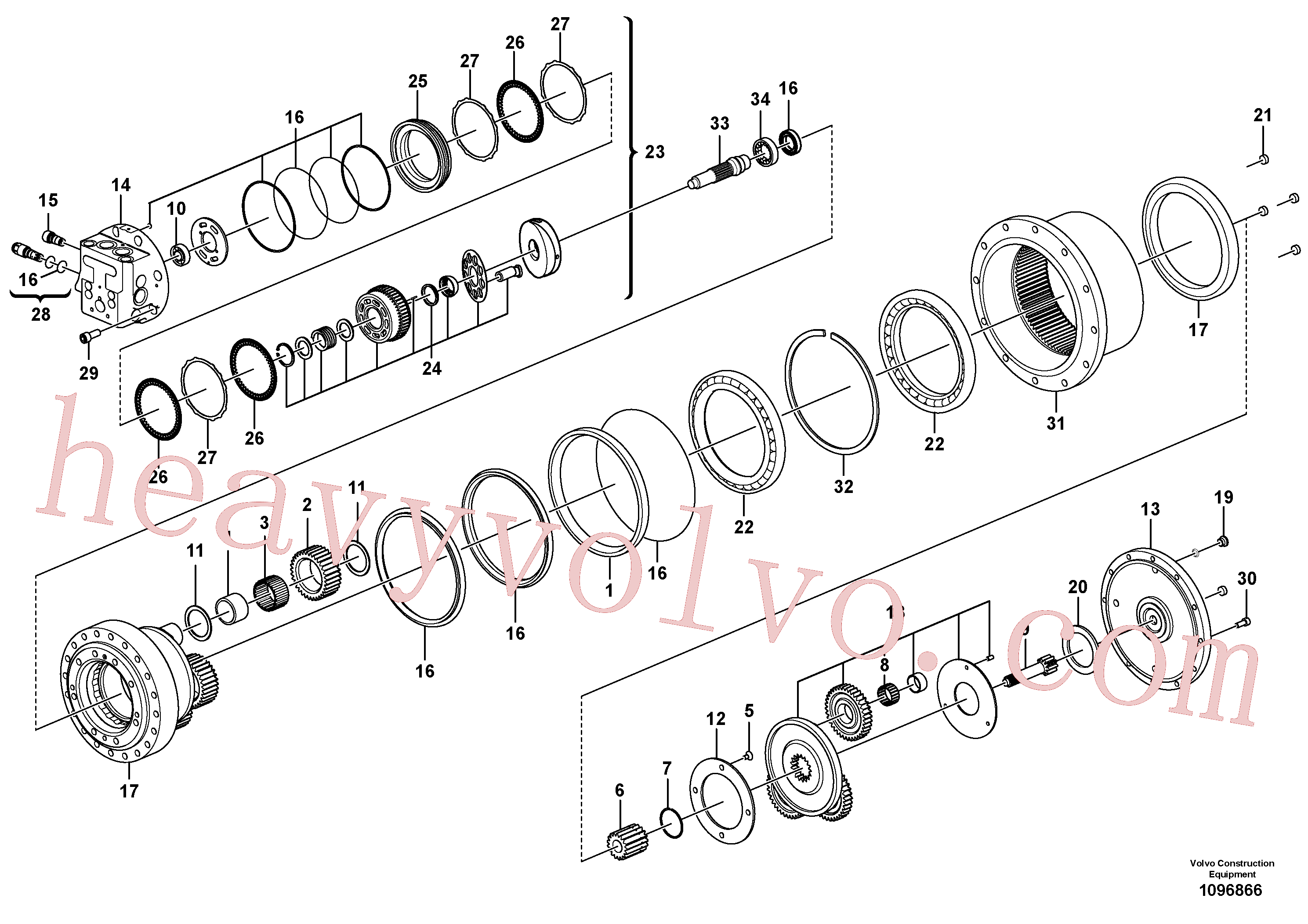 Volvo excavator part VOE14616918 Washer for sale