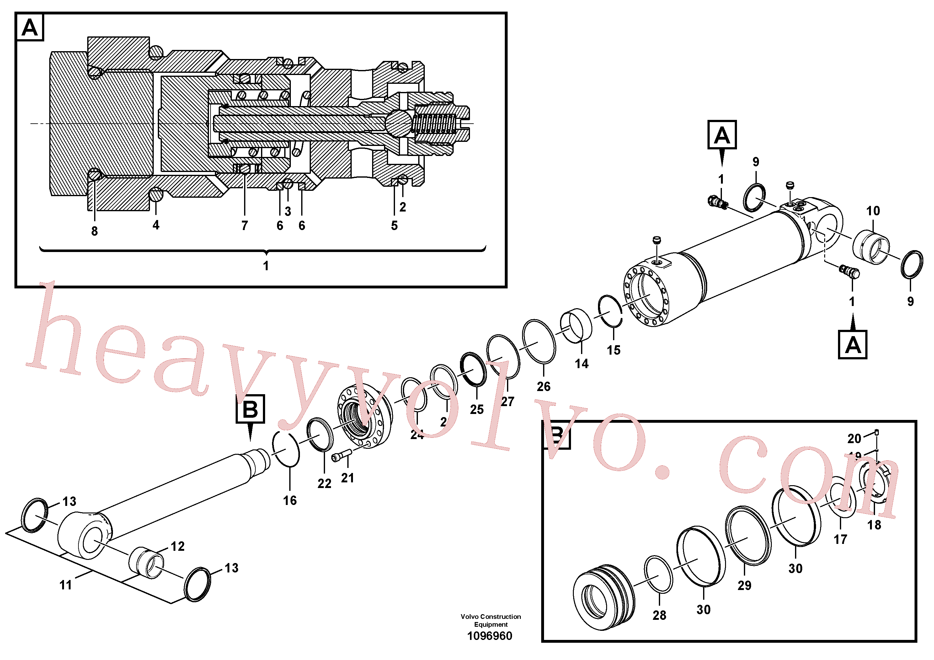 China Made VOE14884915 Retaining ring parts for Volvo Excavator