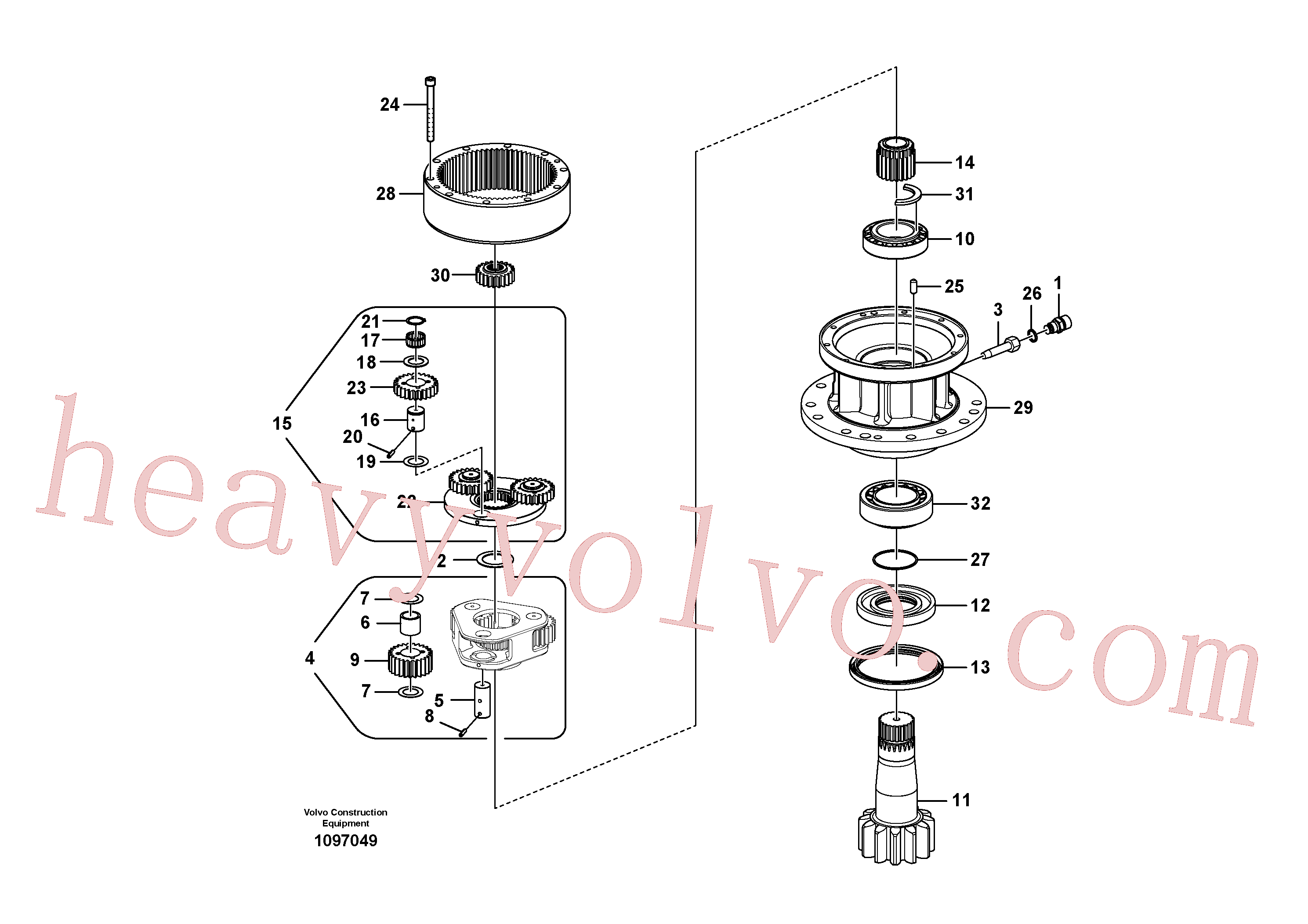 SA7118-23270 Roller bearing for Volvo Excavator spare