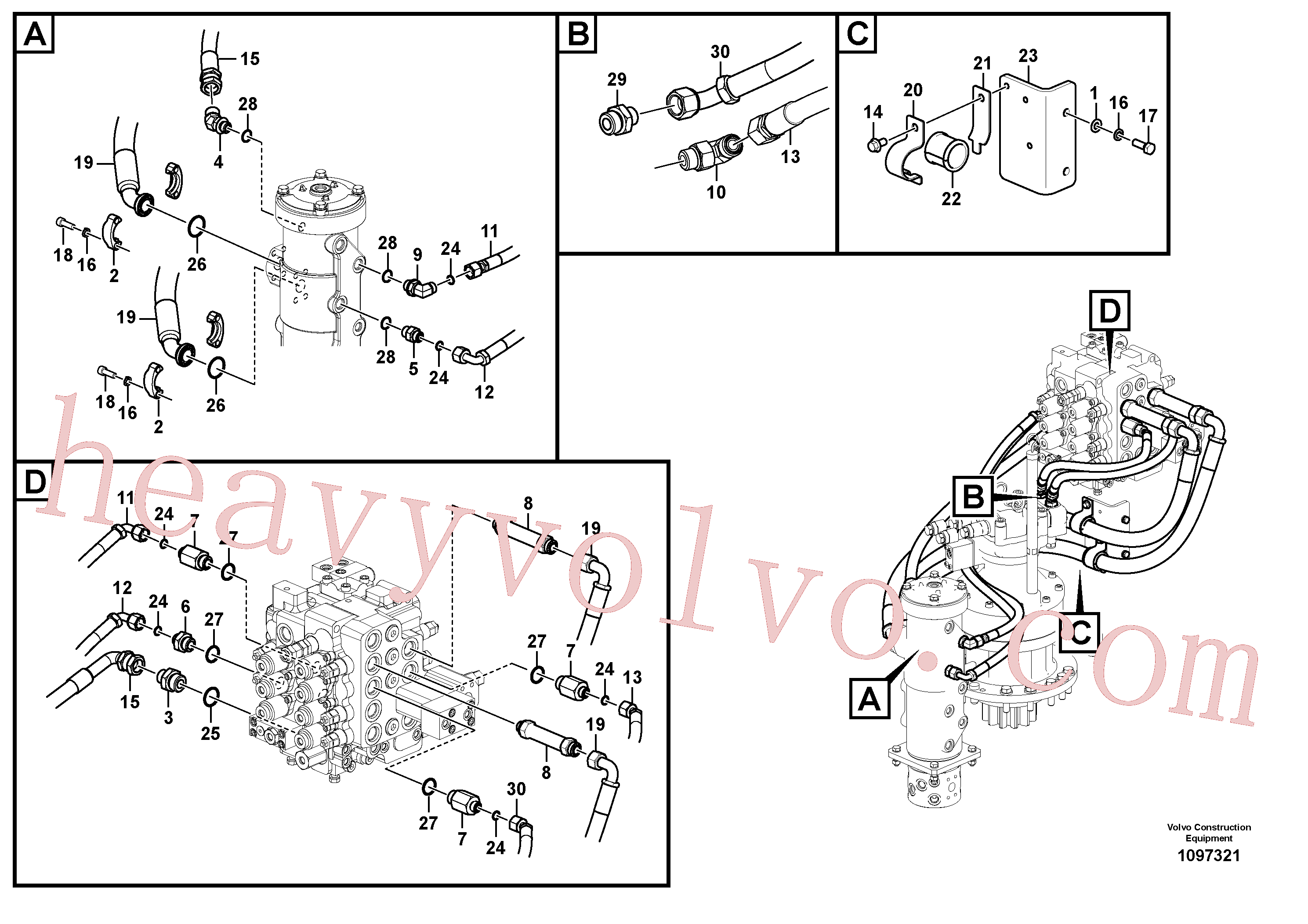 Volvo SA9402-04613 Hose assembly aftermarket part for sale