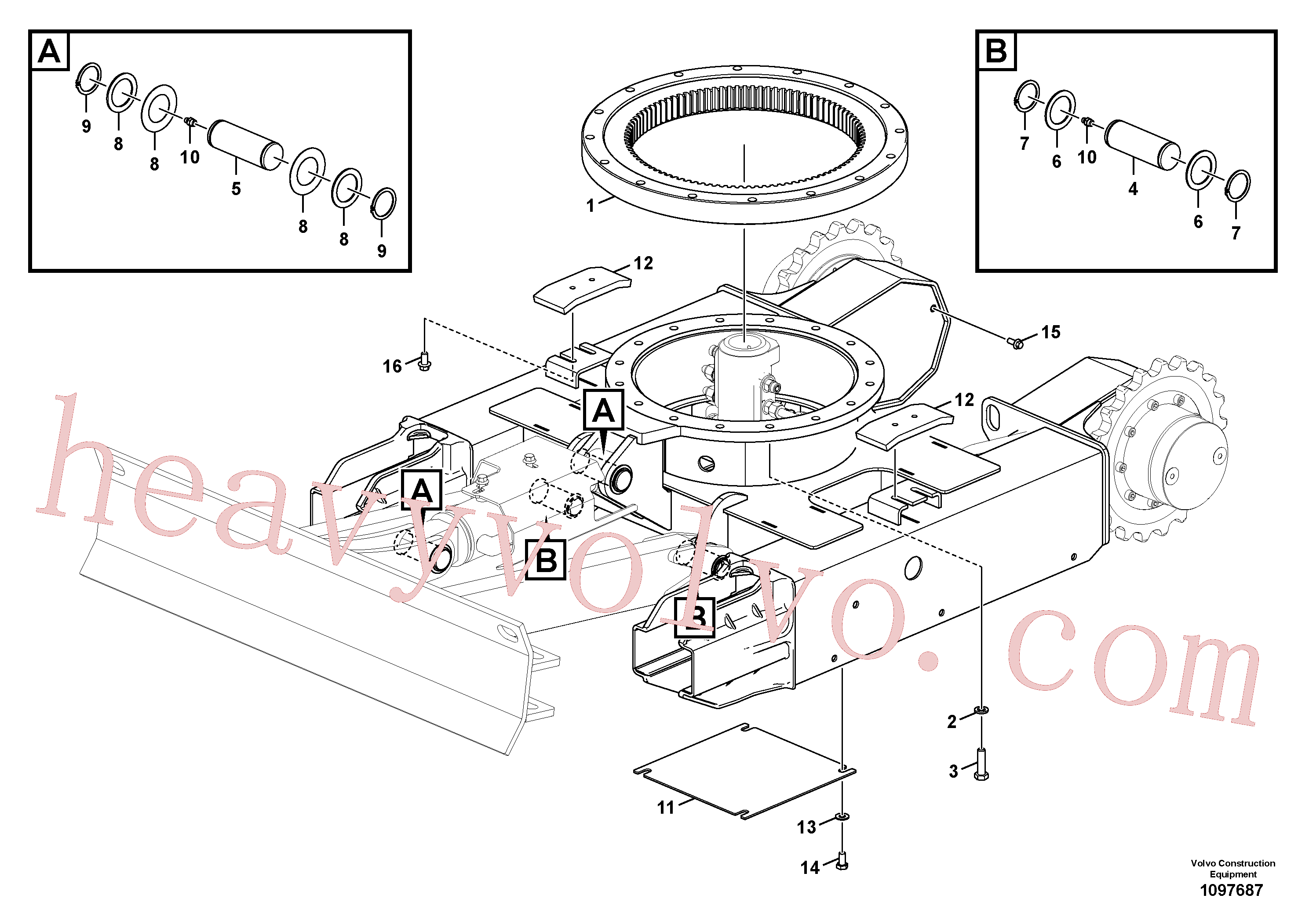 China Made VOE11808920 Pin parts for Volvo Excavator