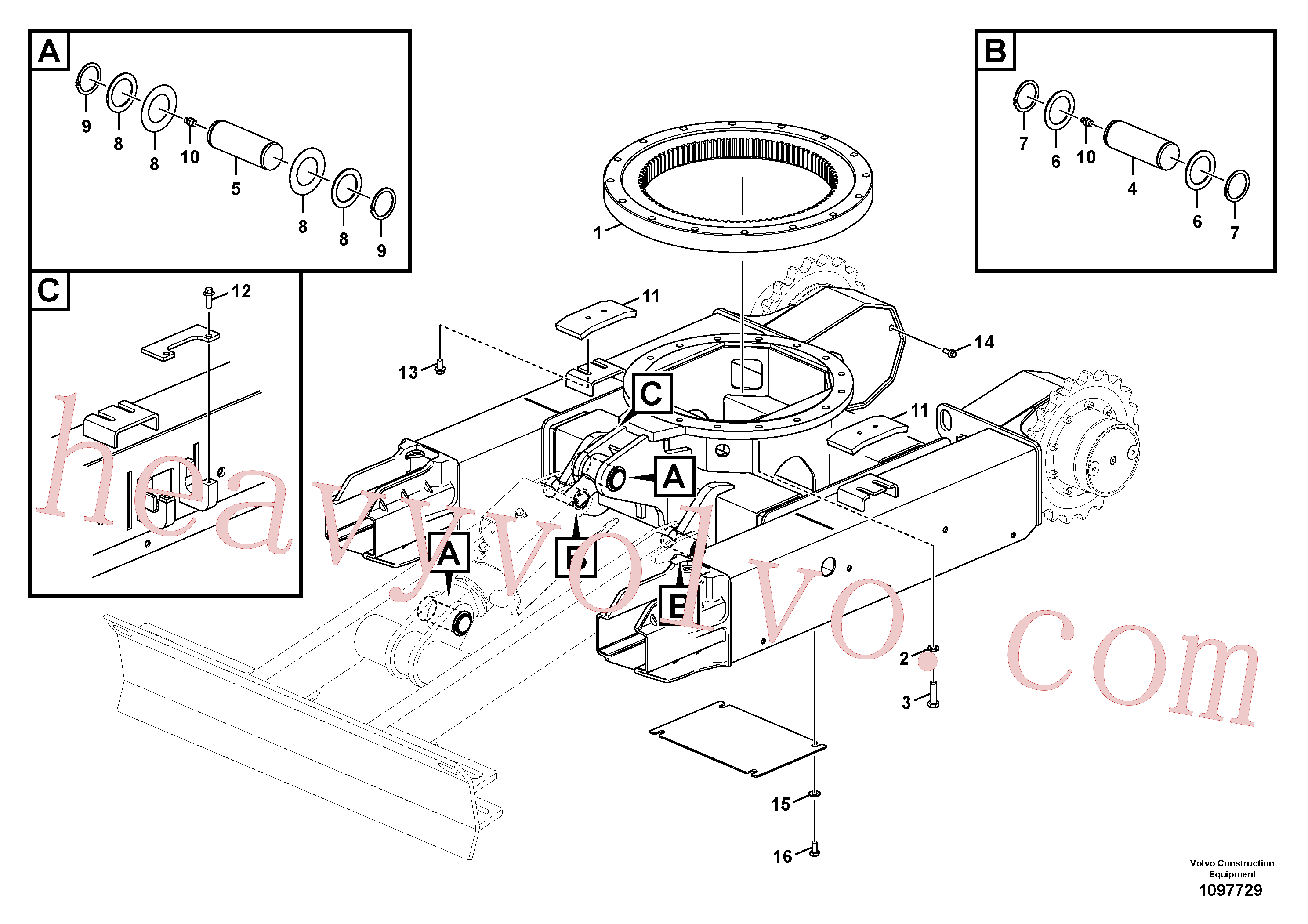 China Made VOE11808920 Pin parts for Volvo Excavator