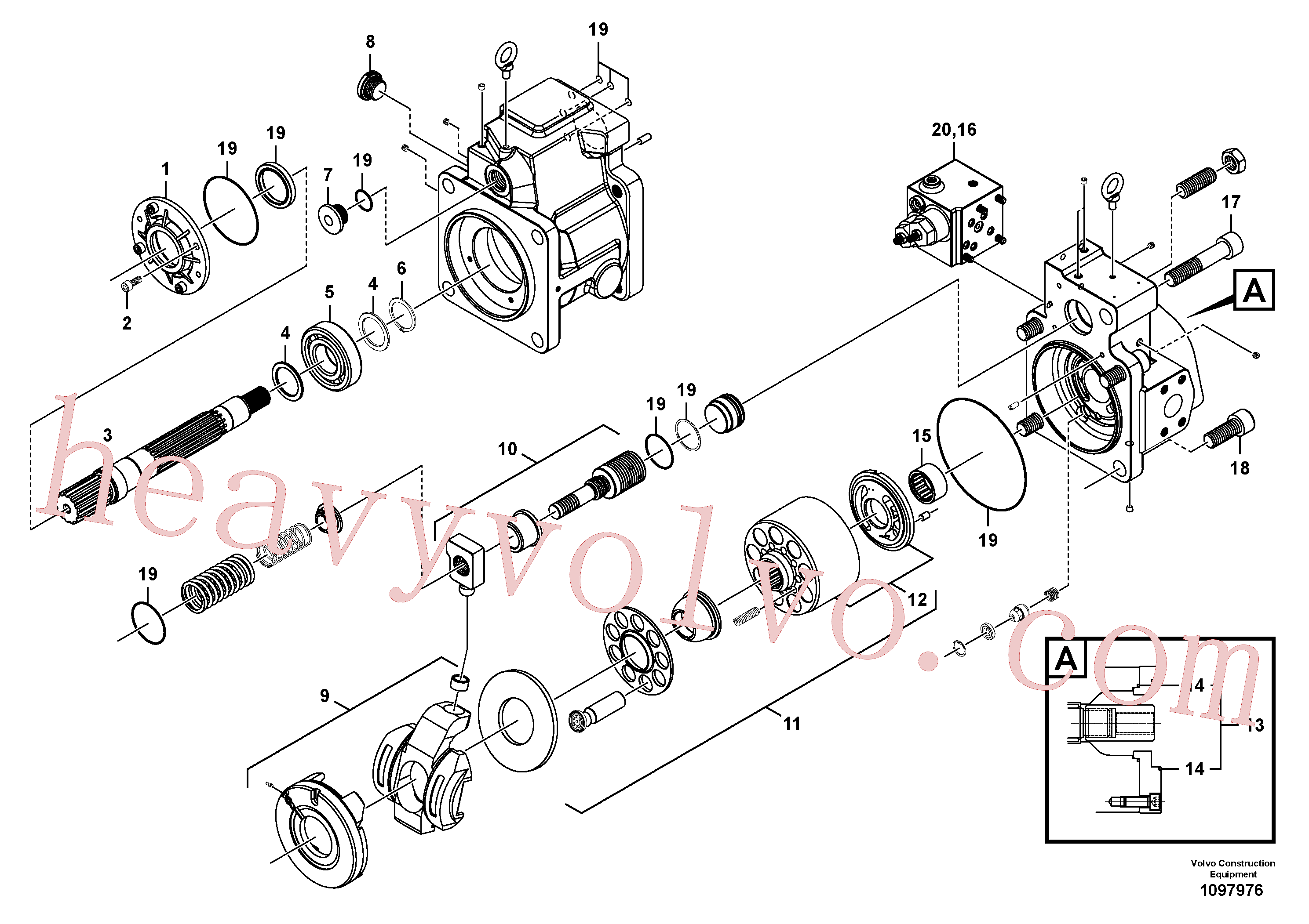VOE14550189 Cylinder for Volvo Excavator spare