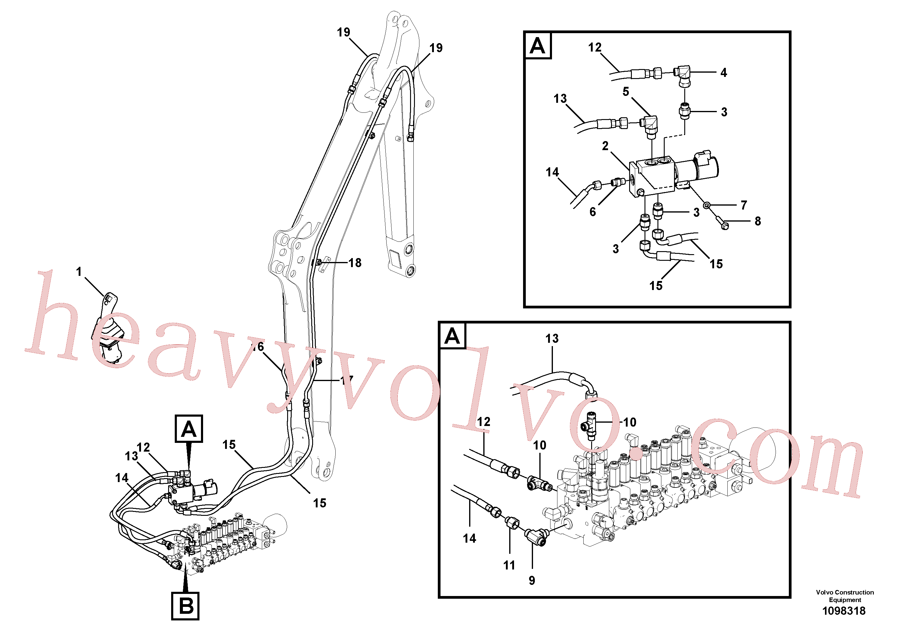 VOE936540 Hose assembly for Volvo Excavator spare