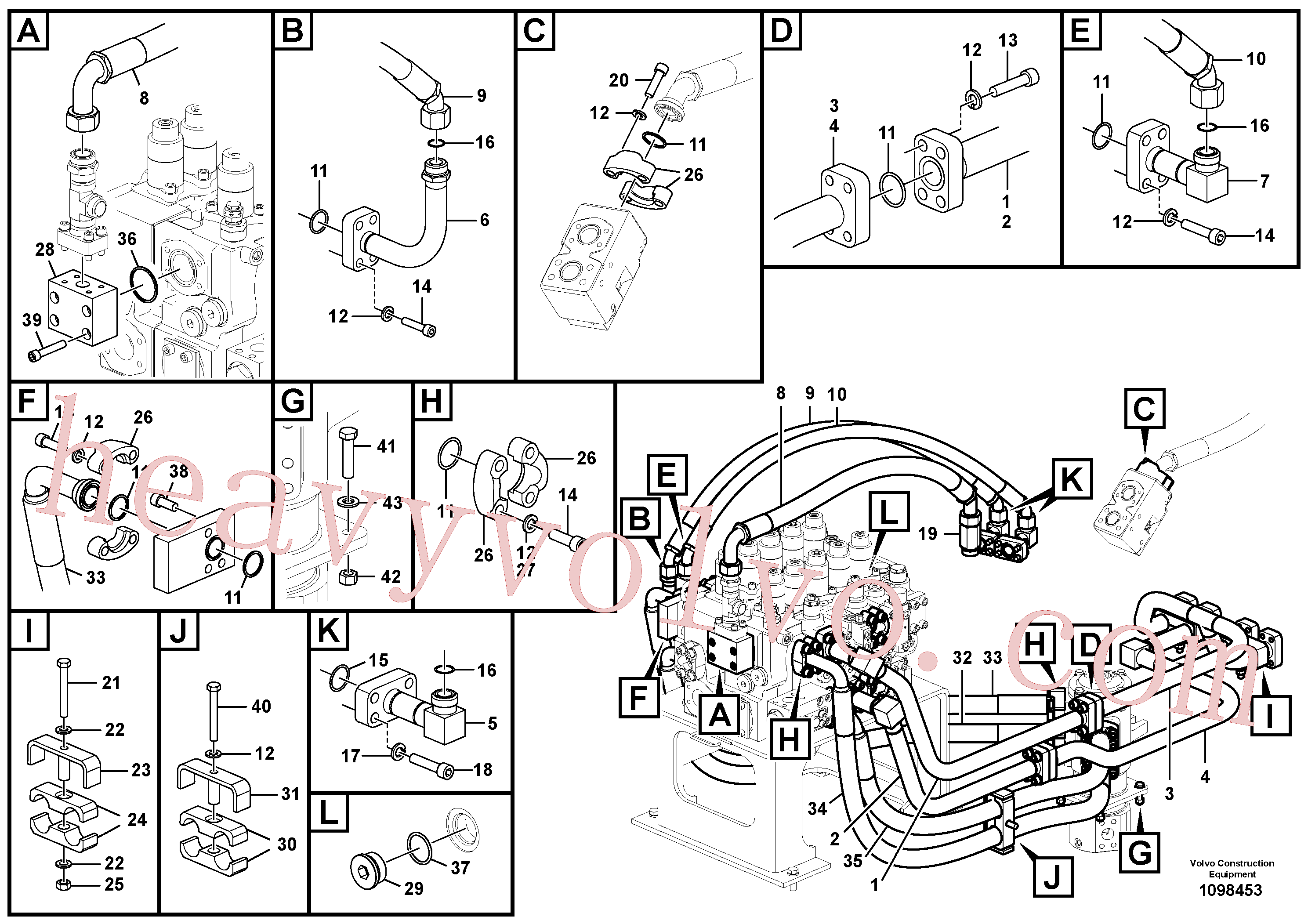 Volvo excavator part VOE14717632 Clamp for sale