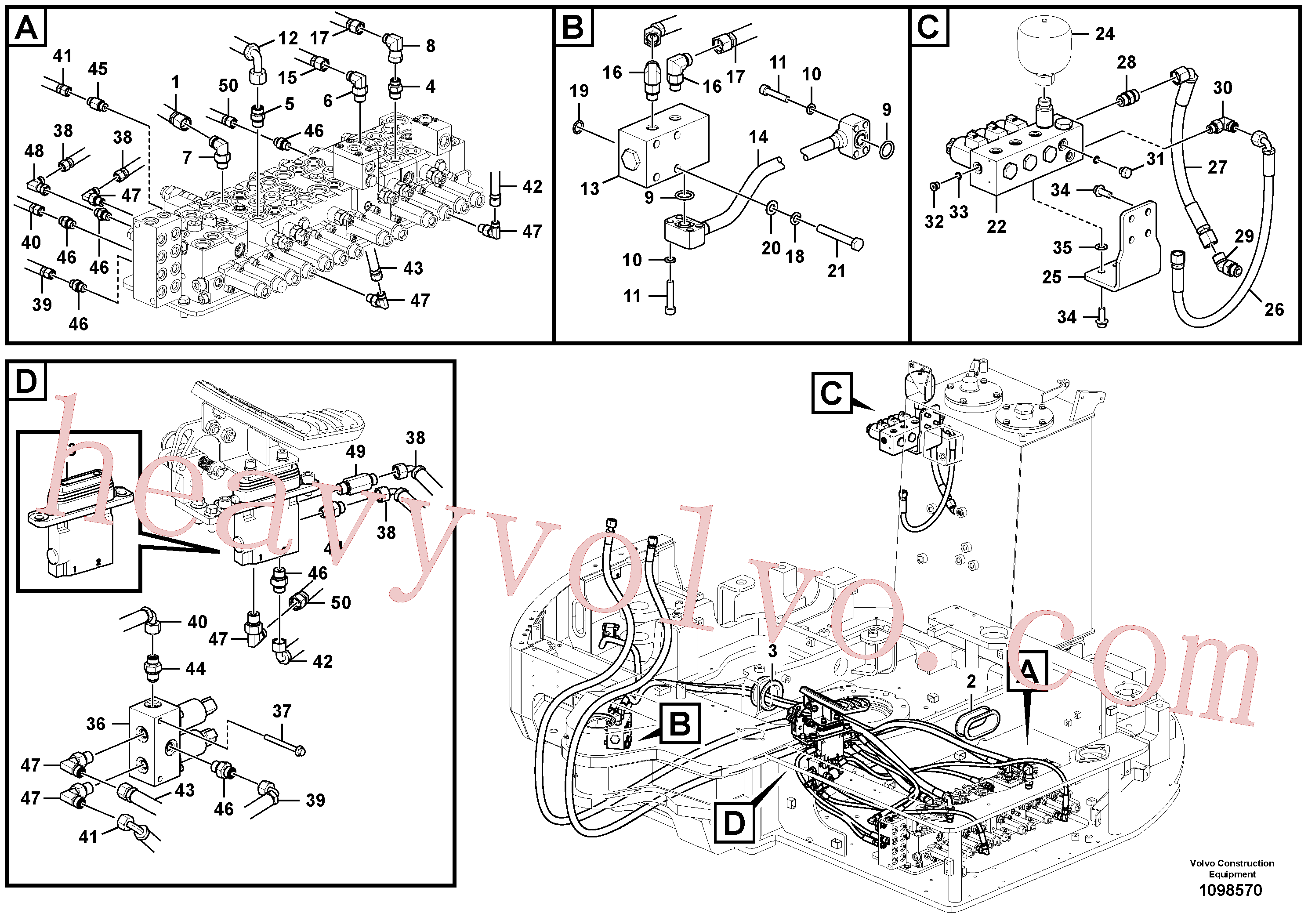 Volvo excavator part VOE14883853 Plug for sale