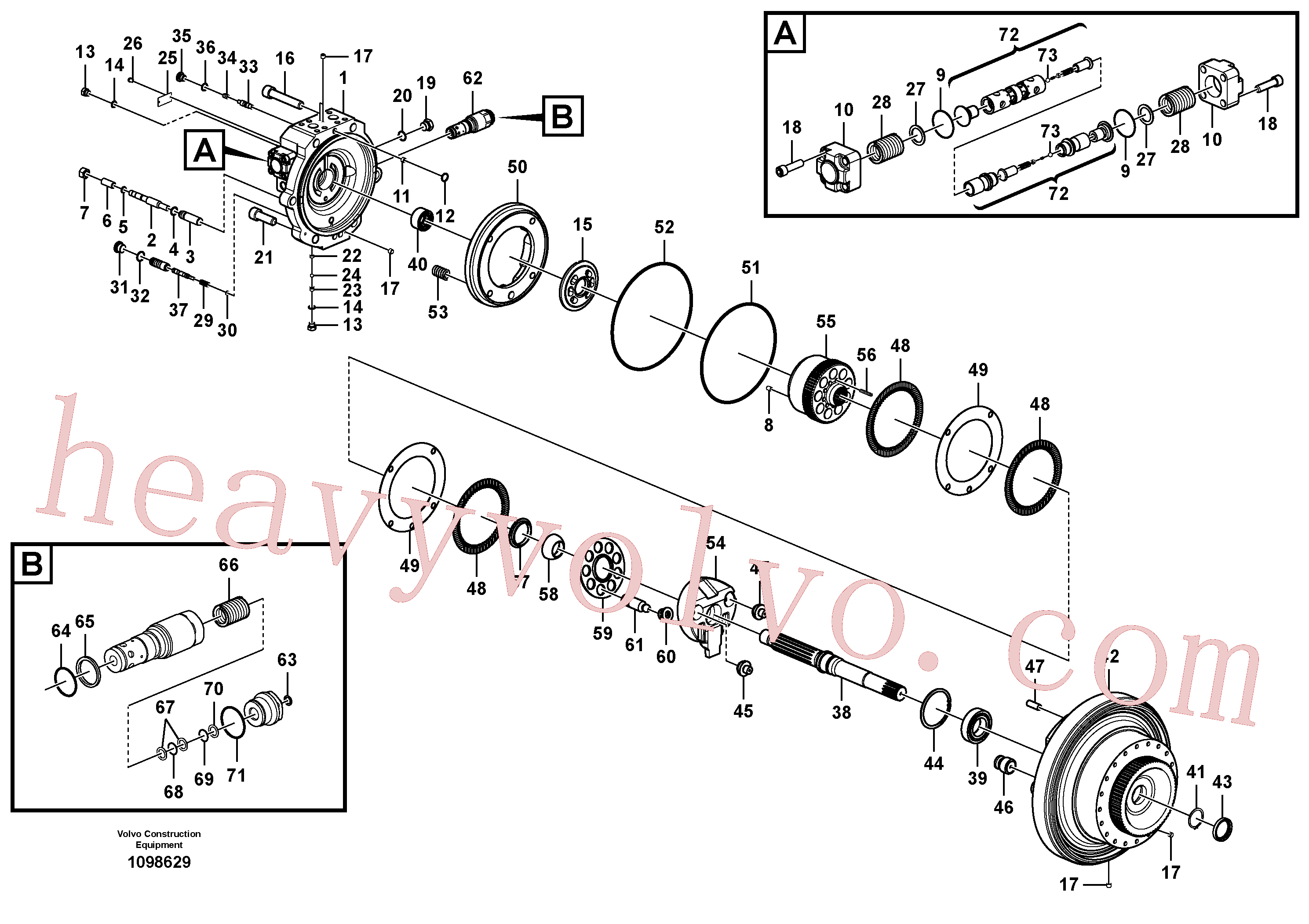 VOE14551797 Piston for Volvo Excavator Parts