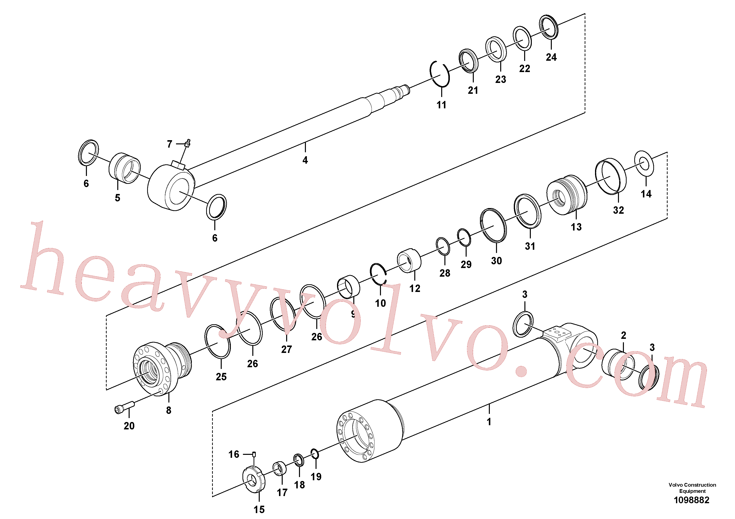 VOE14525448 Lock nut for Volvo Excavator spare