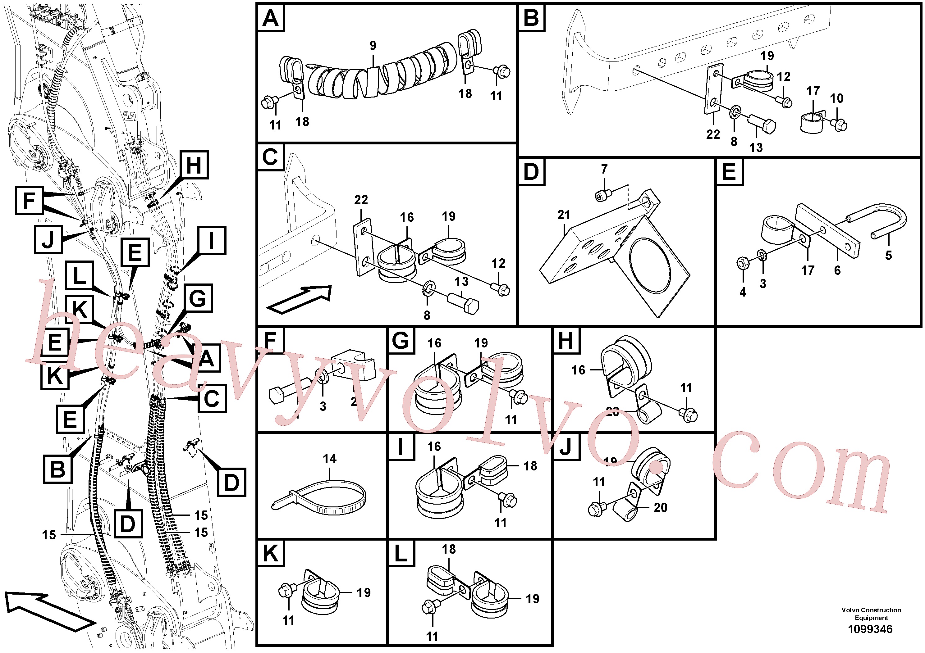China Made VOE14566371 Clip parts for Volvo Excavator