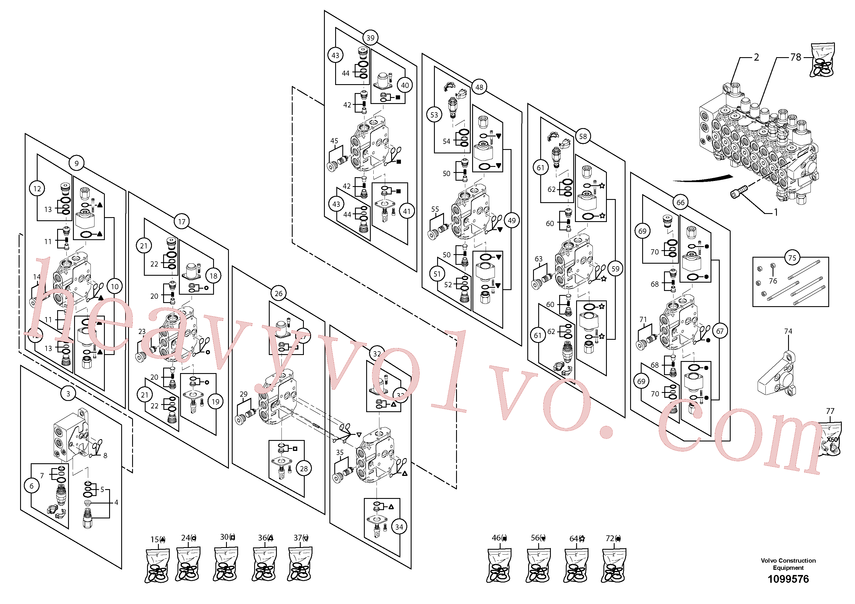Volvo Assembly PJ7418514 Seal kit for sale