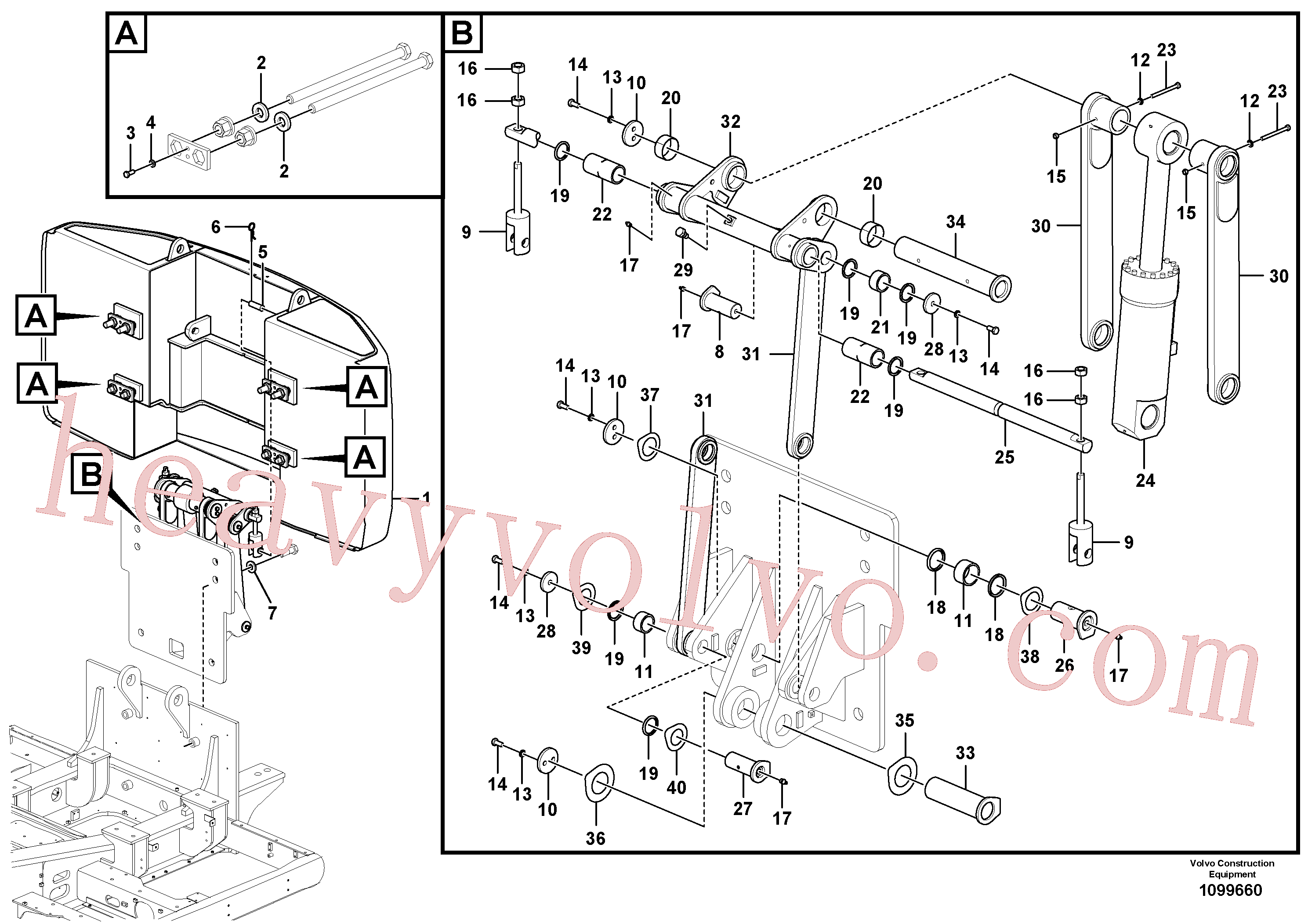 Volvo excavator part VOE14523592 Cylinder for sale