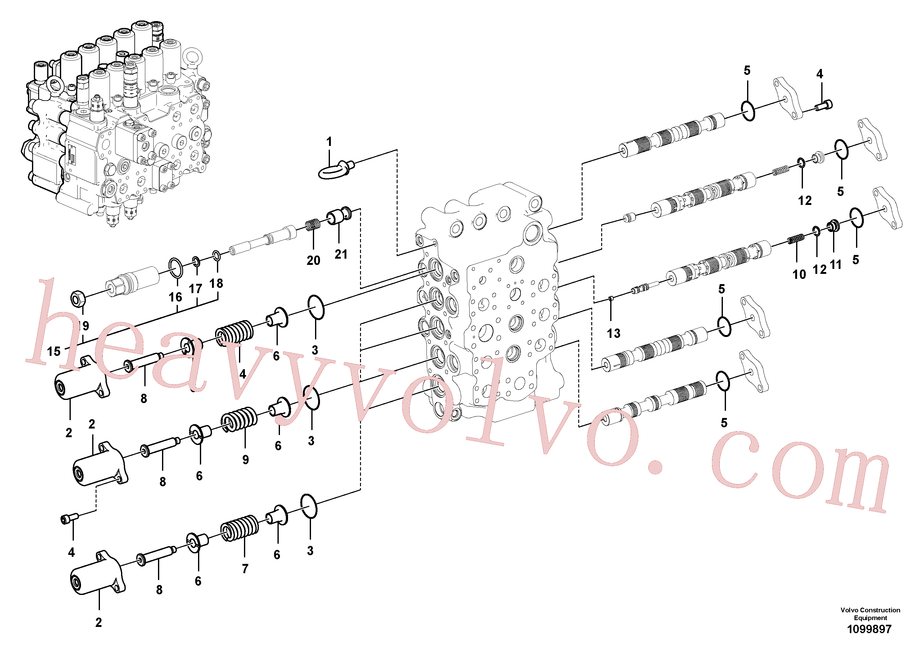 China Made VOE14699762 Poppet parts for Volvo Excavator