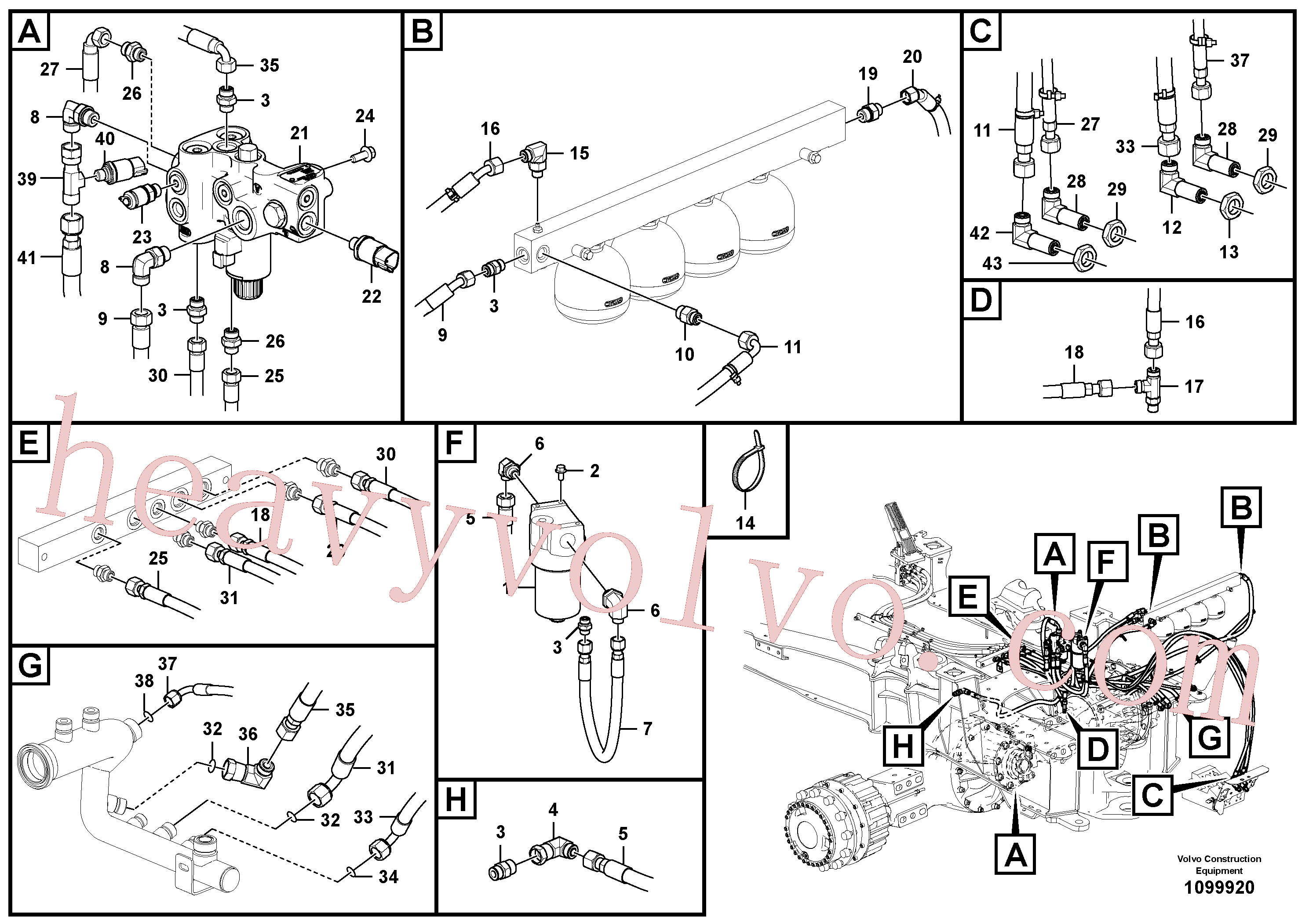 VOE937585 Pilot for Volvo Excavator Parts