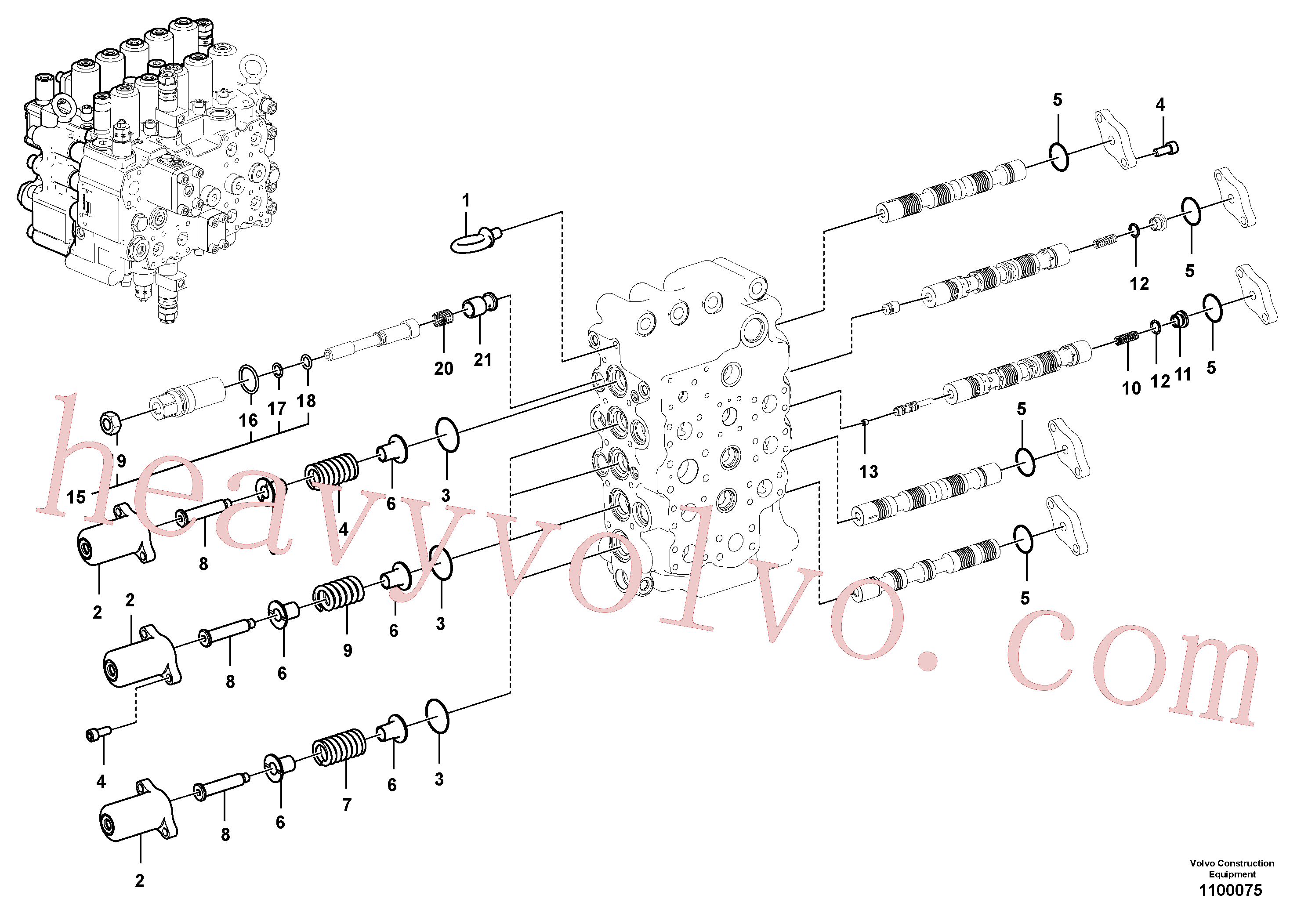 China Made VOE14699762 Poppet parts for Volvo Excavator