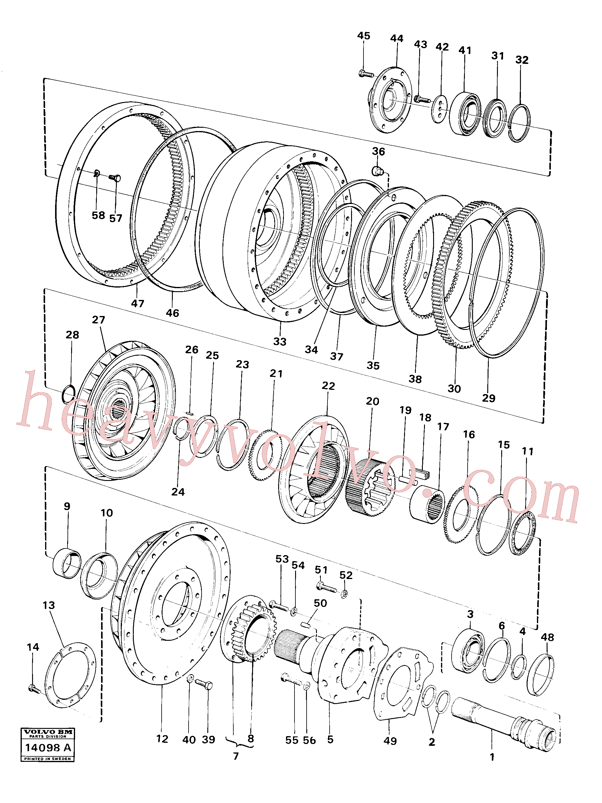 VOE14013538 Ball bearing for Volvo Excavator Parts