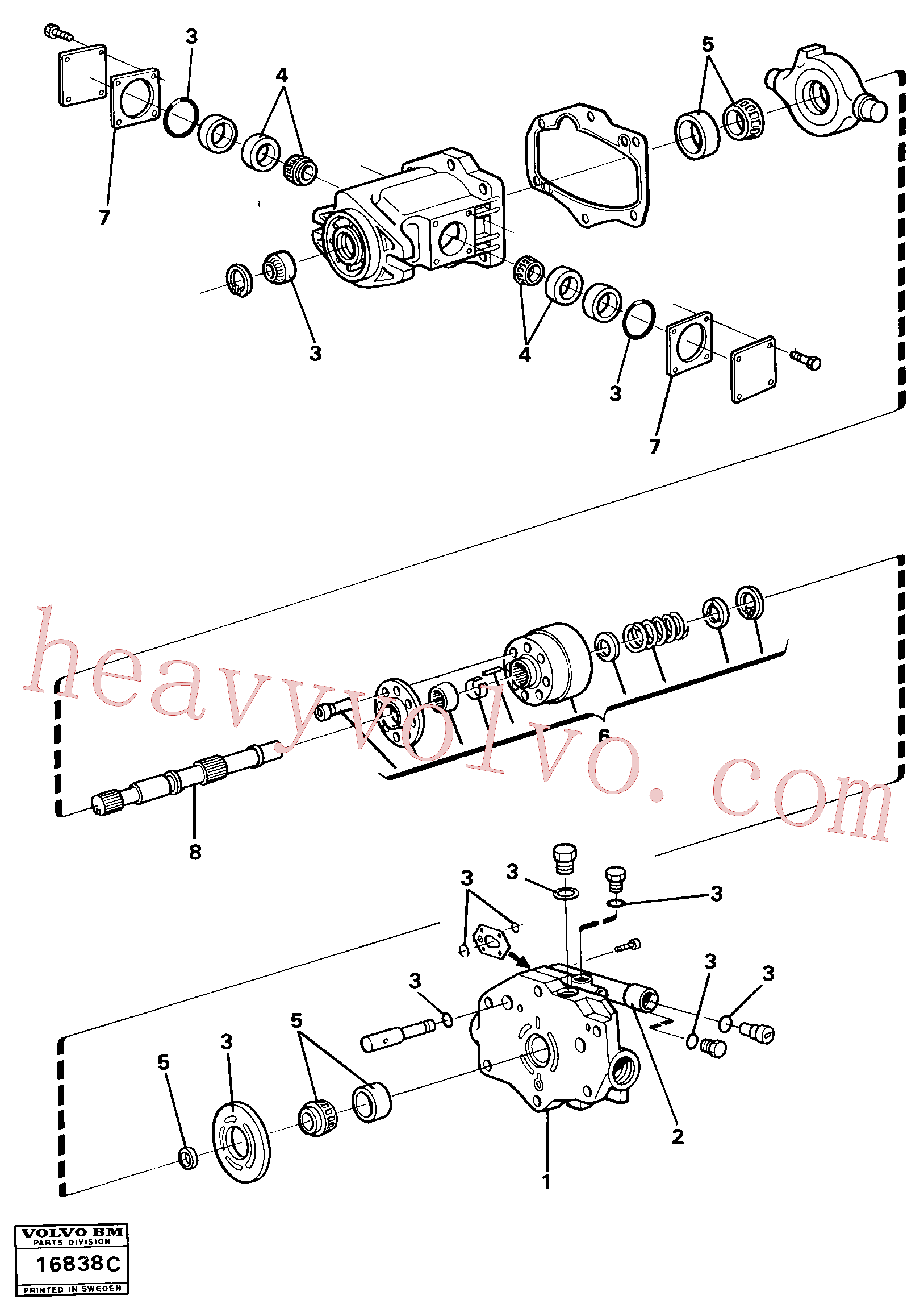 Wholesale VOE6211663 Rotor kit for Volvo Excavator