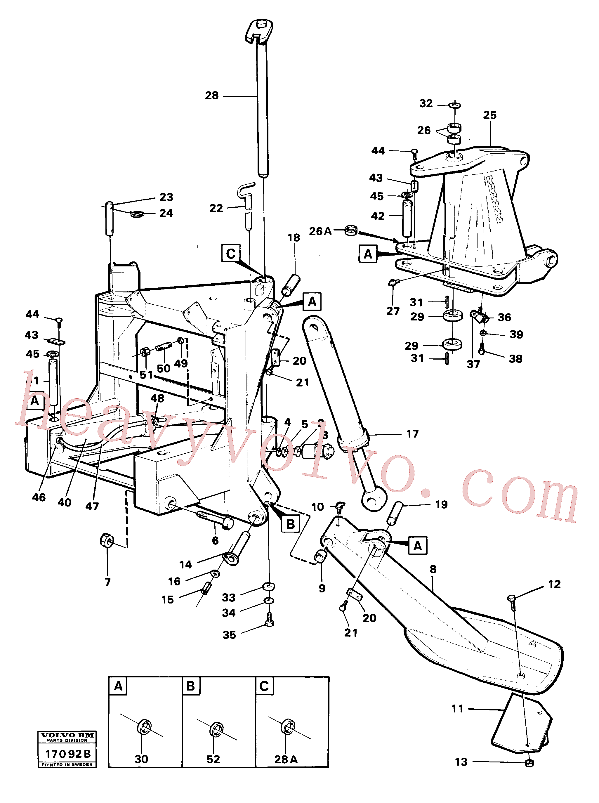 China Made VOE13976629 Washer, Plain washer parts for Volvo Excavator