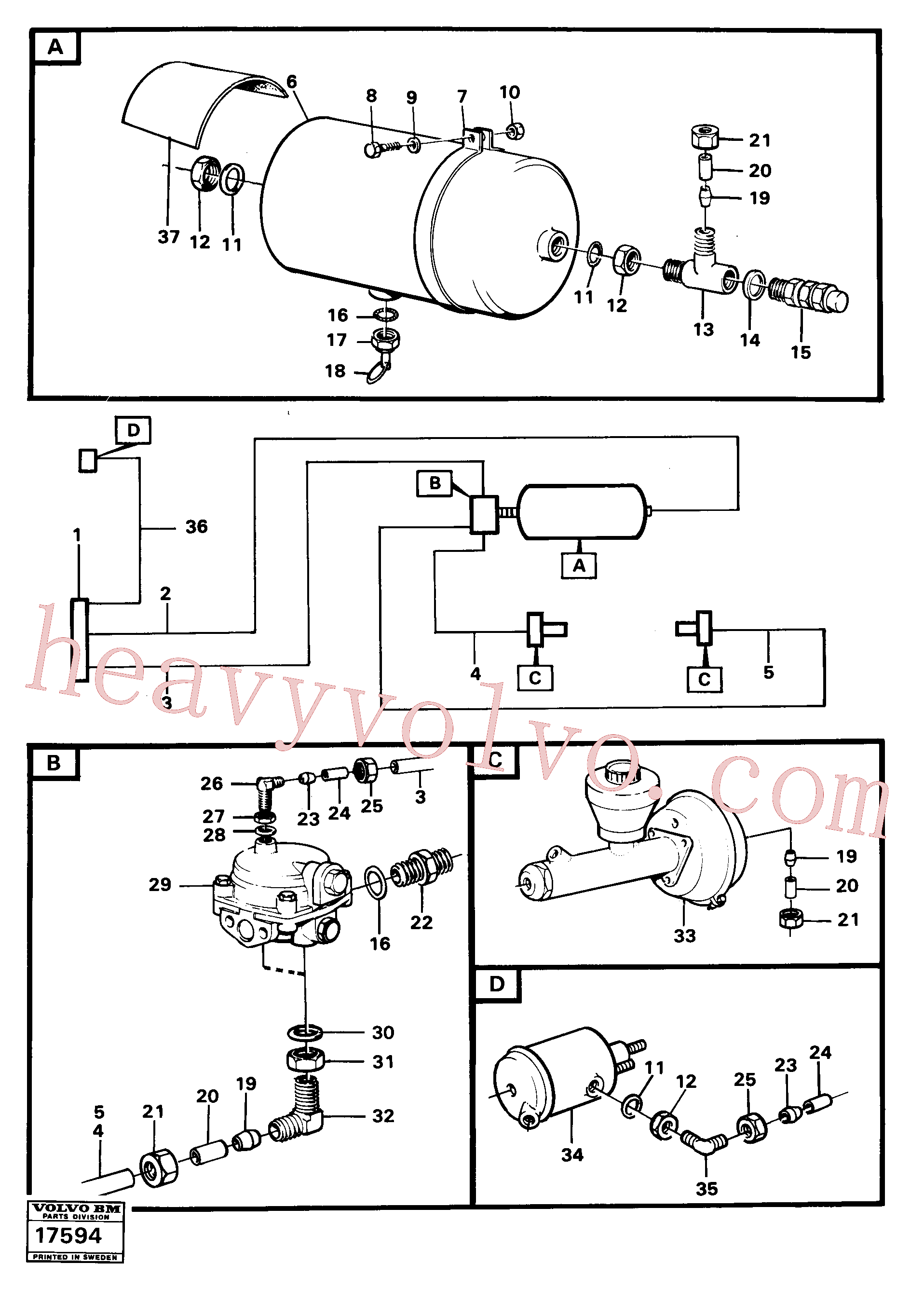 China Made VOE20549894 Plane gasket, Sealing ring parts for Volvo Excavator