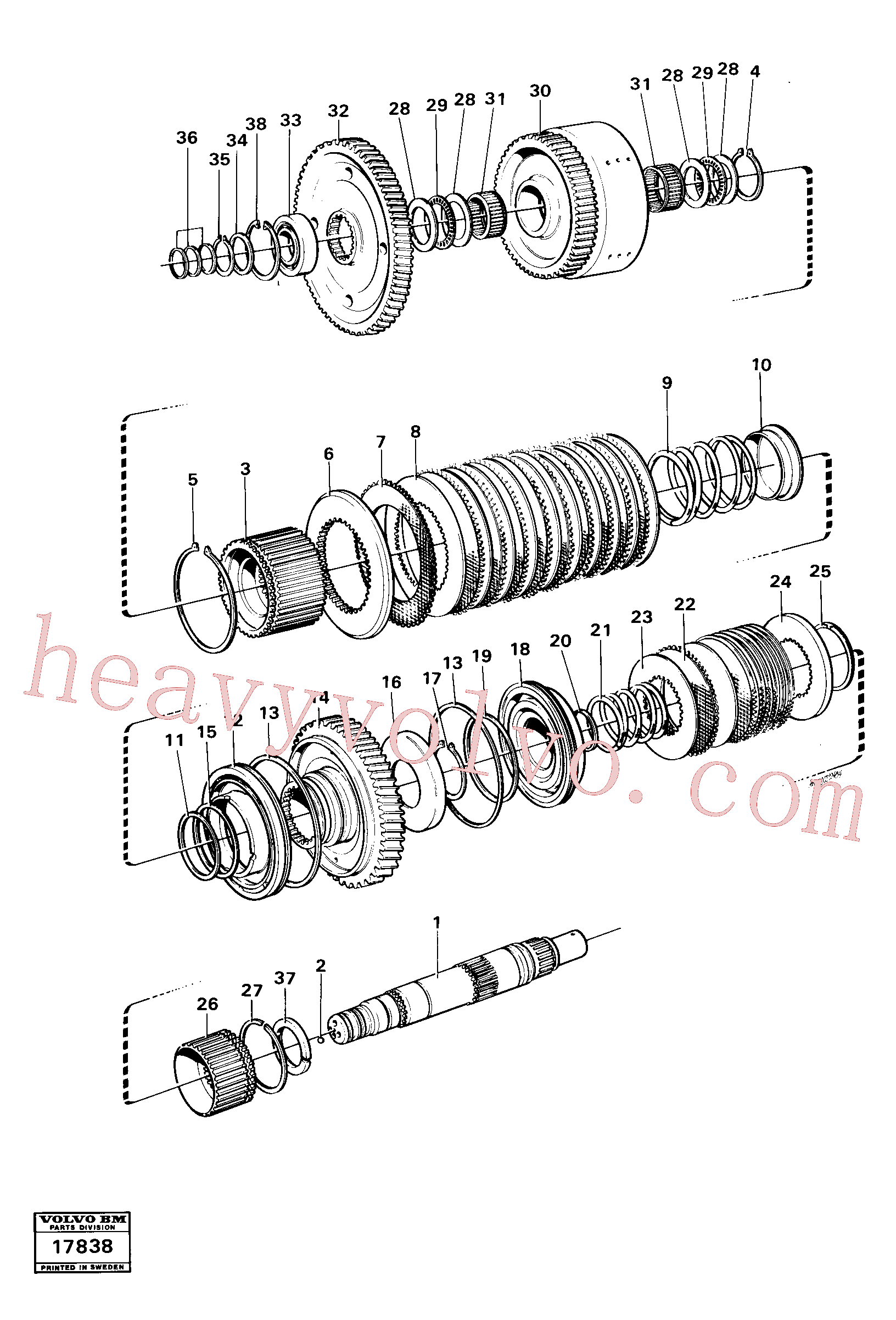 VOE4720768 Pressure plate for Volvo Excavator spare