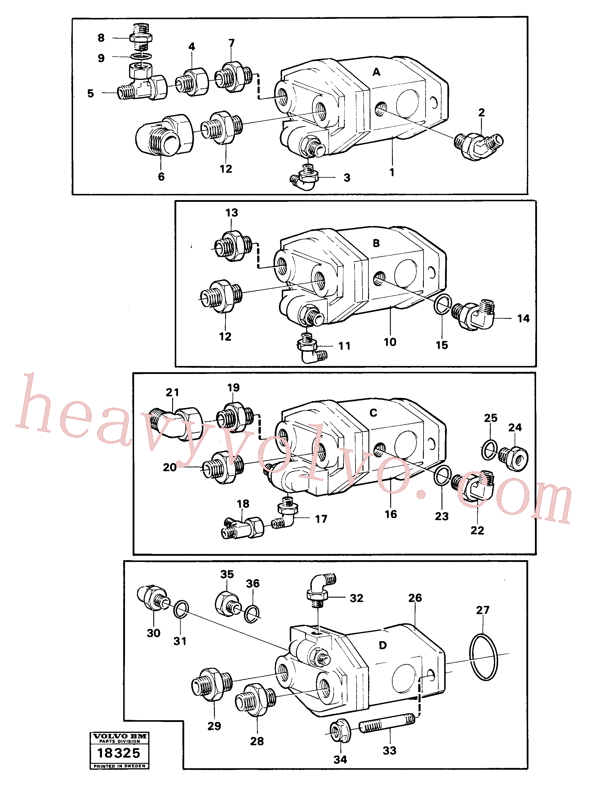 Wholesale VOE932044 O-ring for Volvo Excavator