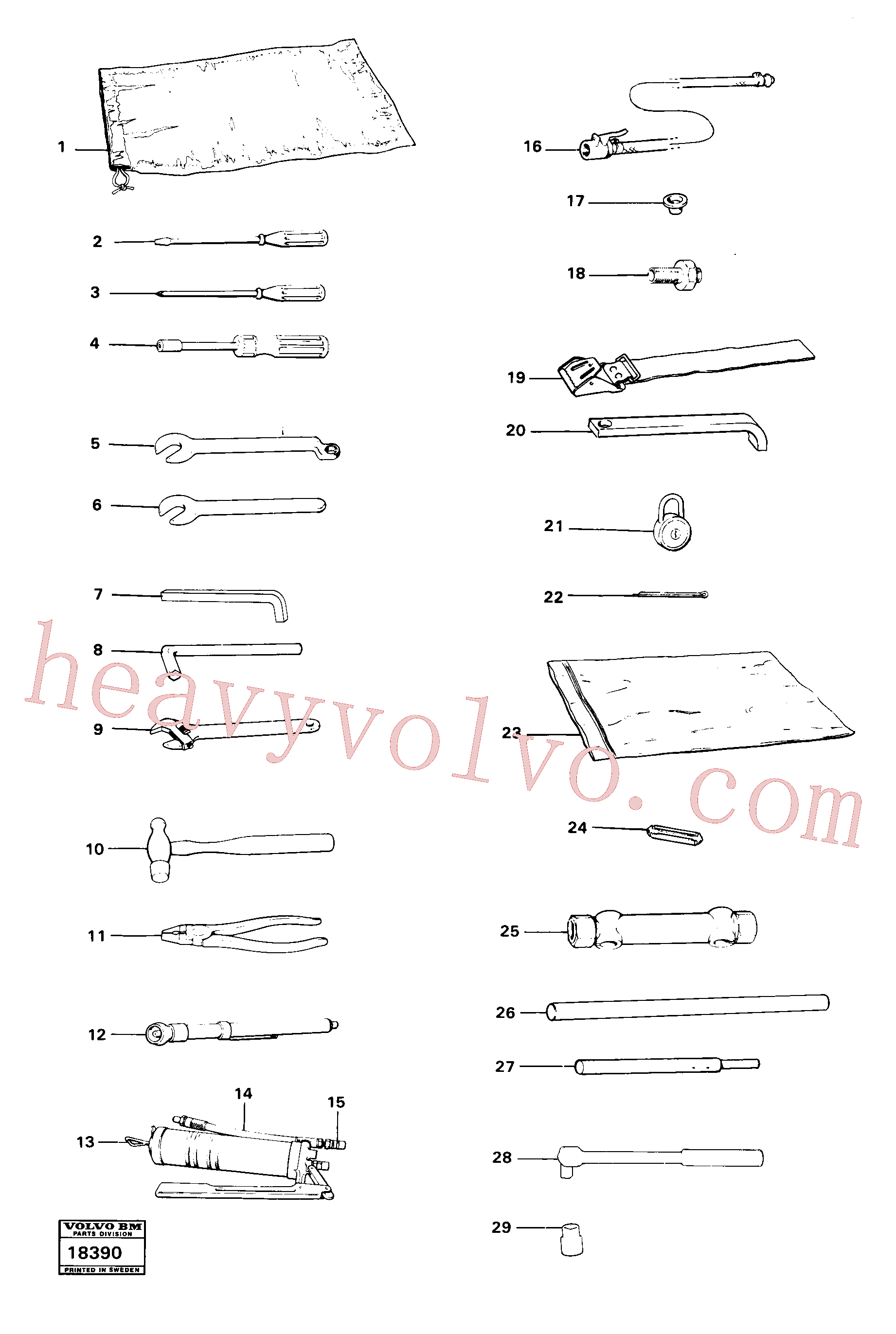 Volvo excavator part VOE14023615 Socket wrench for sale