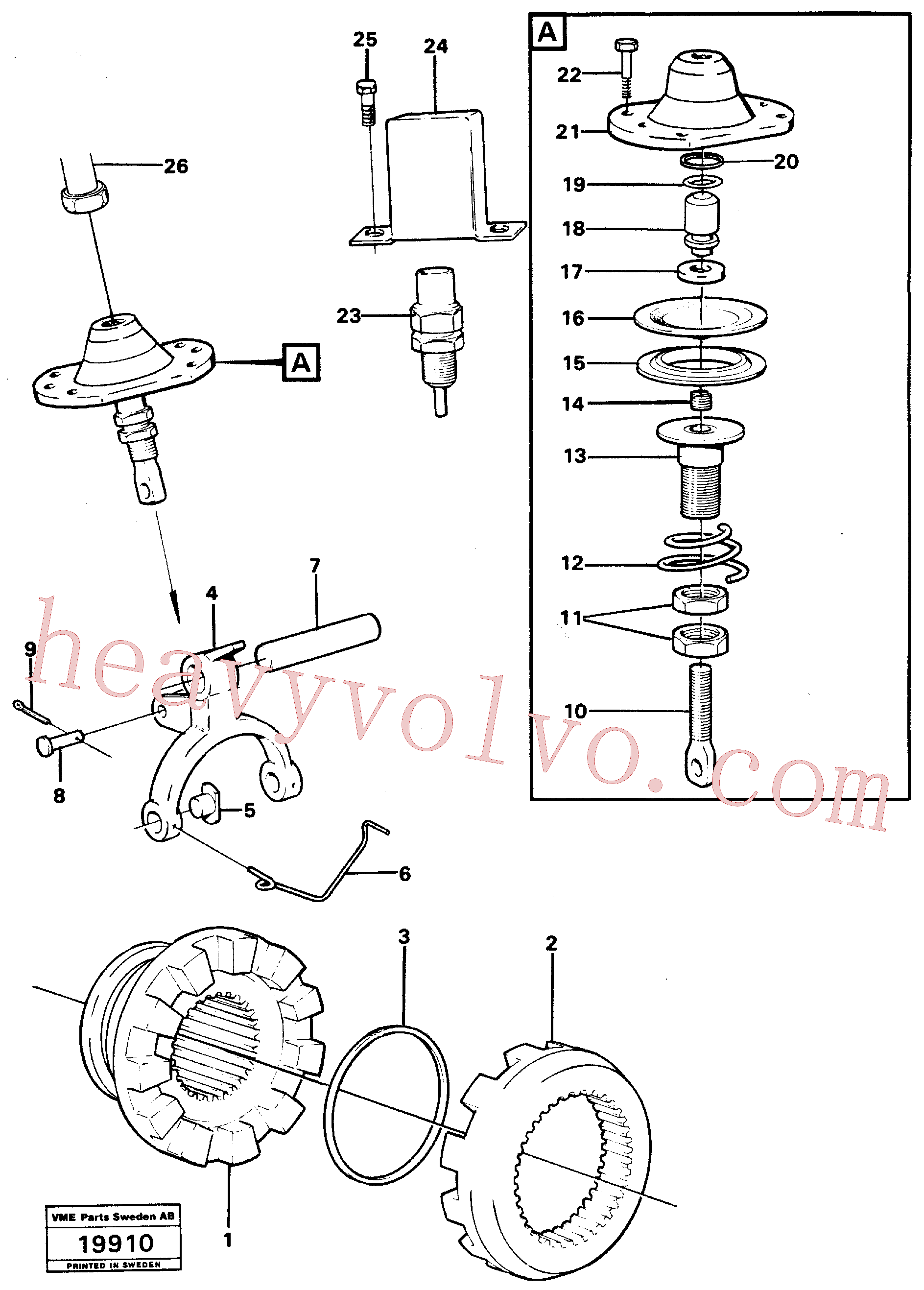 Volvo excavator part VOE11168155 Dog clutch for sale