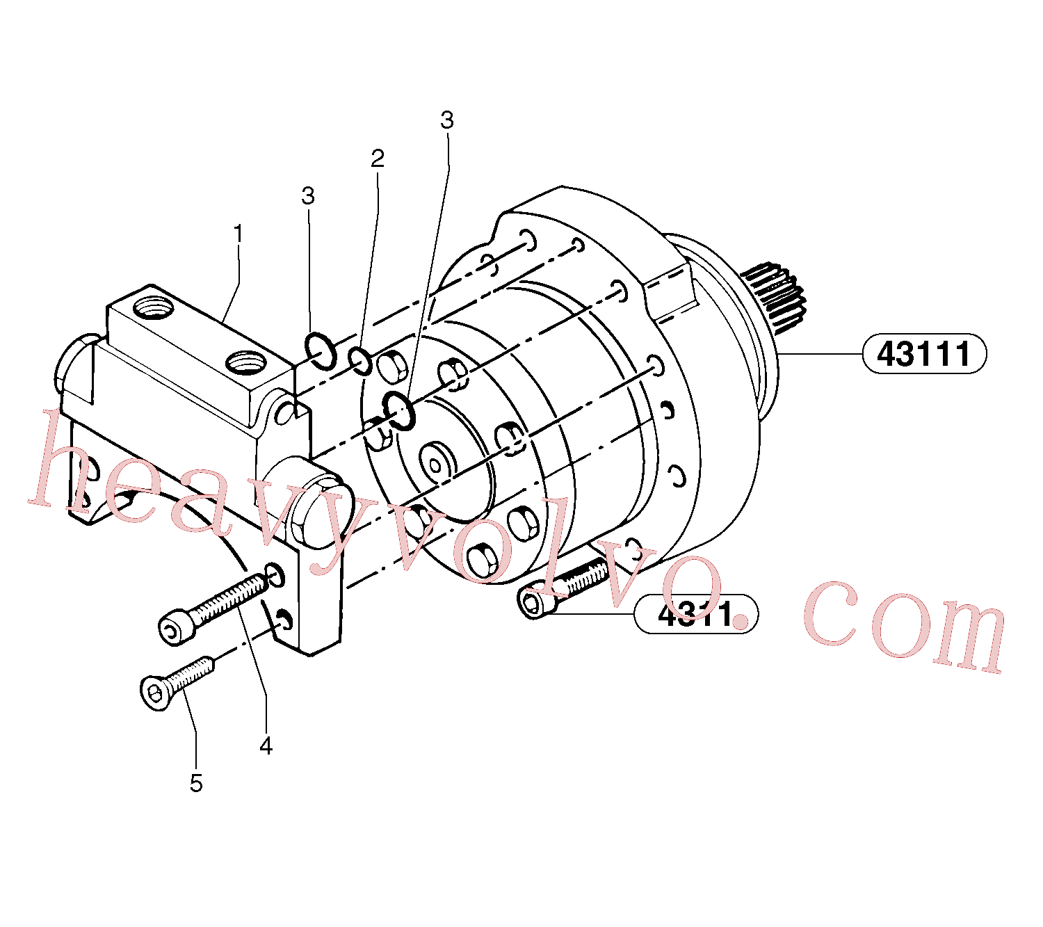 PJ7415963 Screw for Volvo Excavator Parts