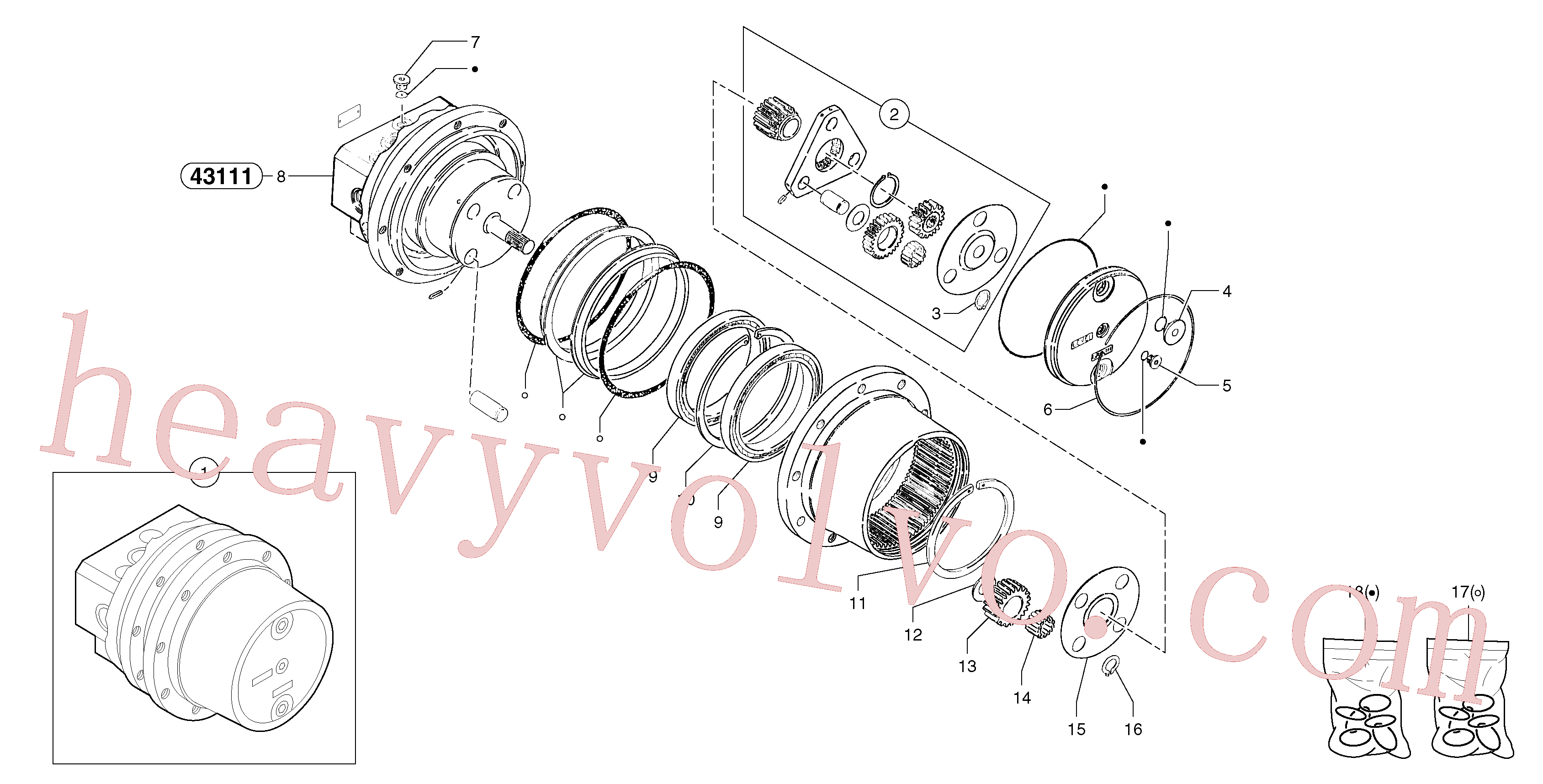 VOE11806481 Track Gear for Volvo Excavator spare