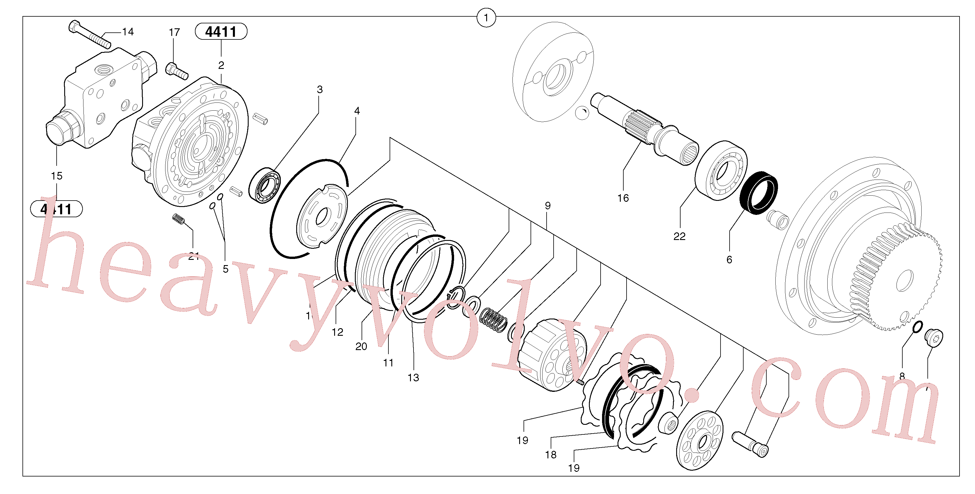 Volvo excavator part PJ7417361 Back-up ring for sale
