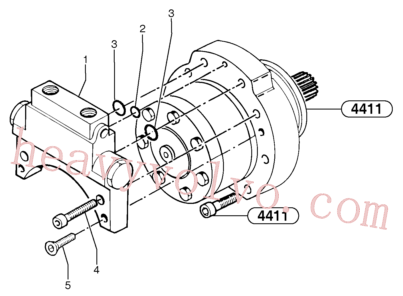 PJ7415963 Screw for Volvo Excavator Parts