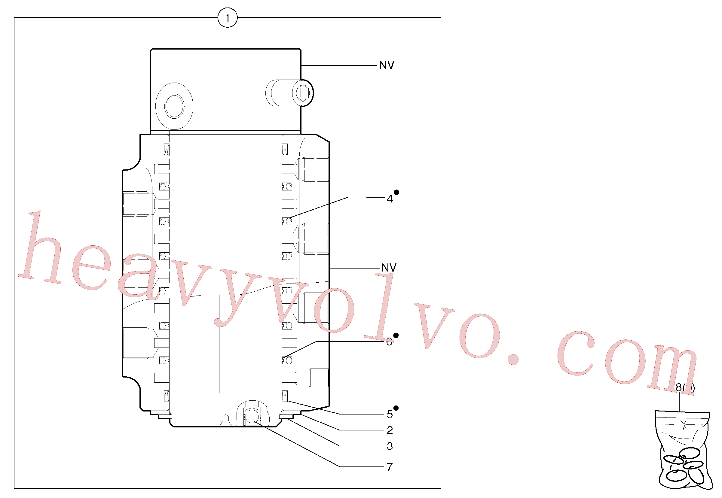 Volvo excavator part VOE11710895 Sealing kit for sale