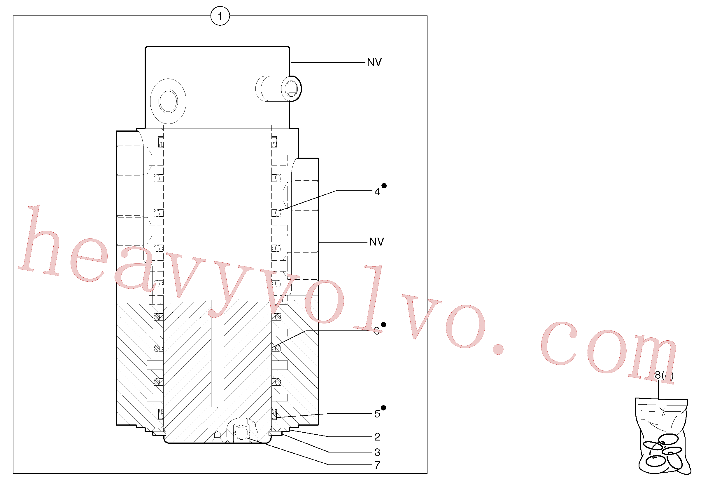 Volvo excavator part VOE11710895 Sealing kit for sale