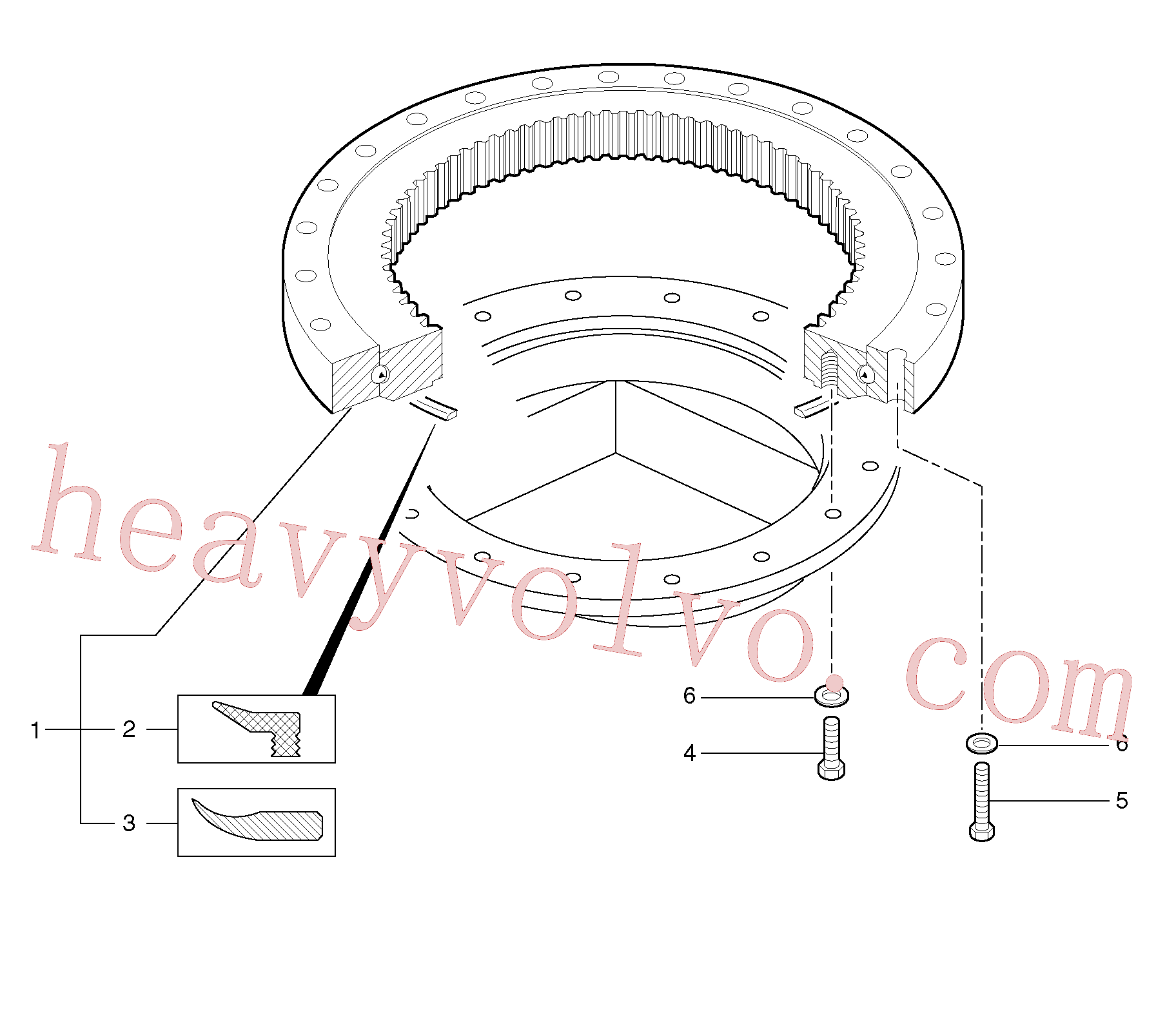 China Made VOE11806462 Crown Wheel parts for Volvo Excavator