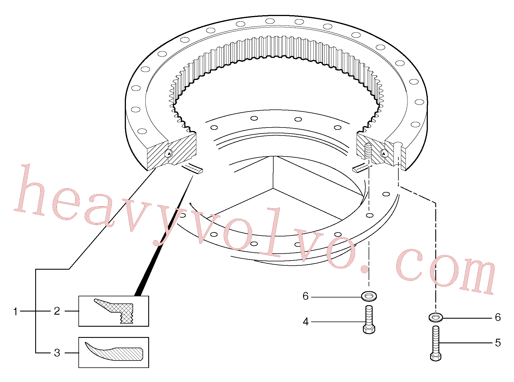 China Made VOE11806462 Crown Wheel parts for Volvo Excavator