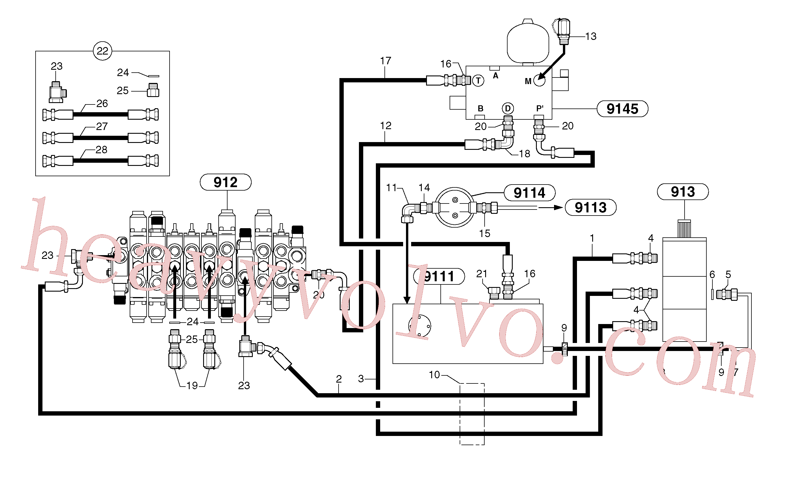 China Made VOE11802725 Testing nipple, Pressure connection parts for Volvo Excavator