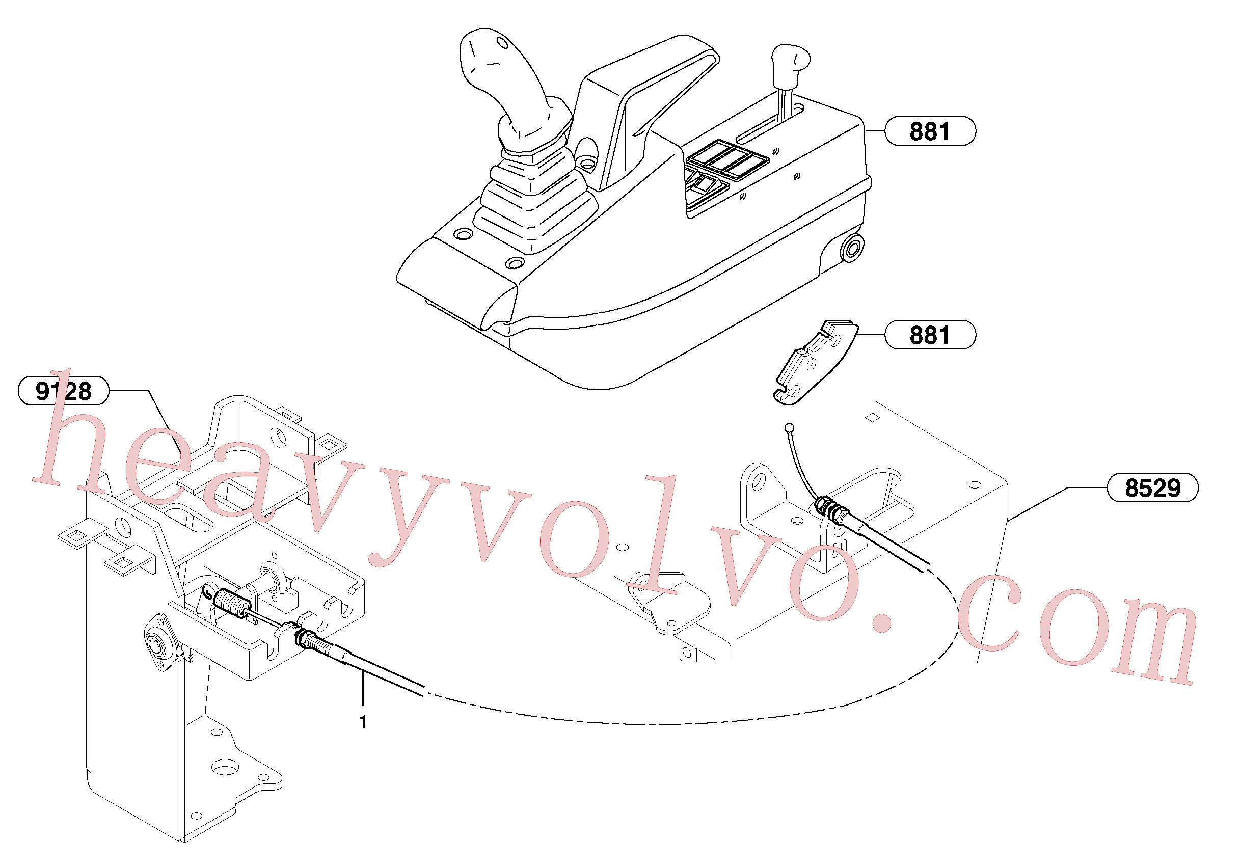 Volvo PJ5270590 Control cable aftermarket part for sale