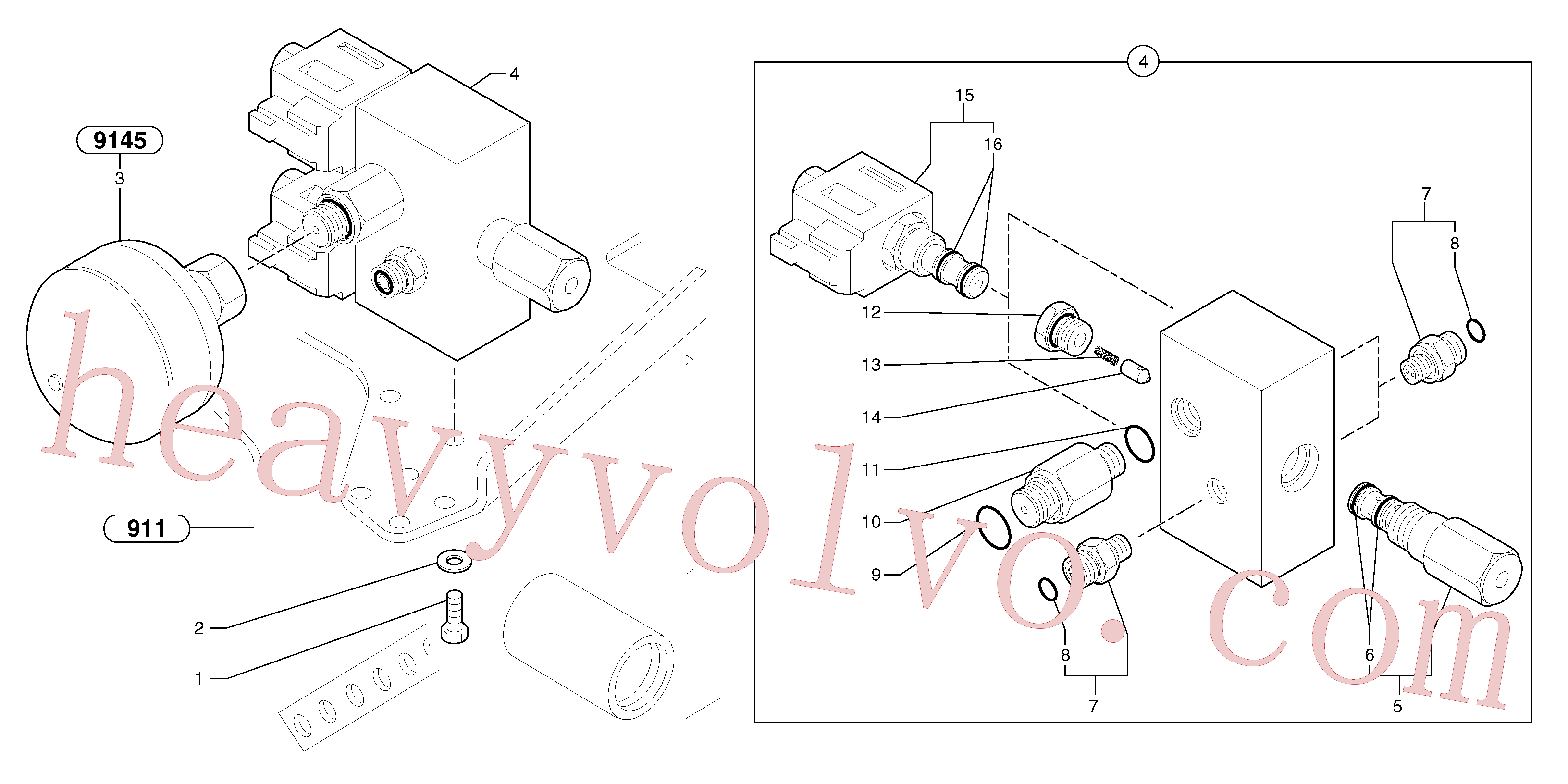 PJ4100033 Valve for Volvo Excavator spare