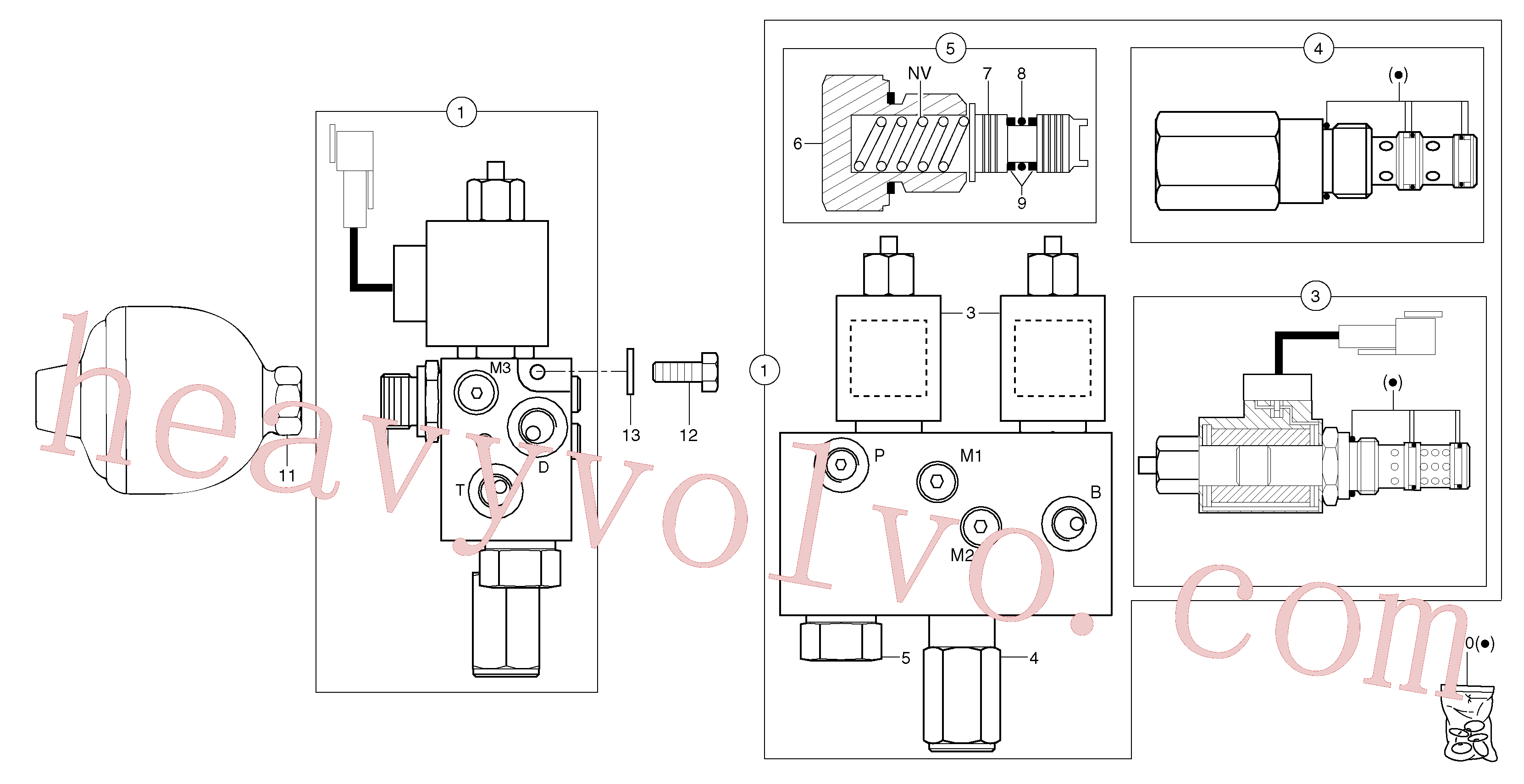 Volvo excavator part PJ6090125 Valve for sale